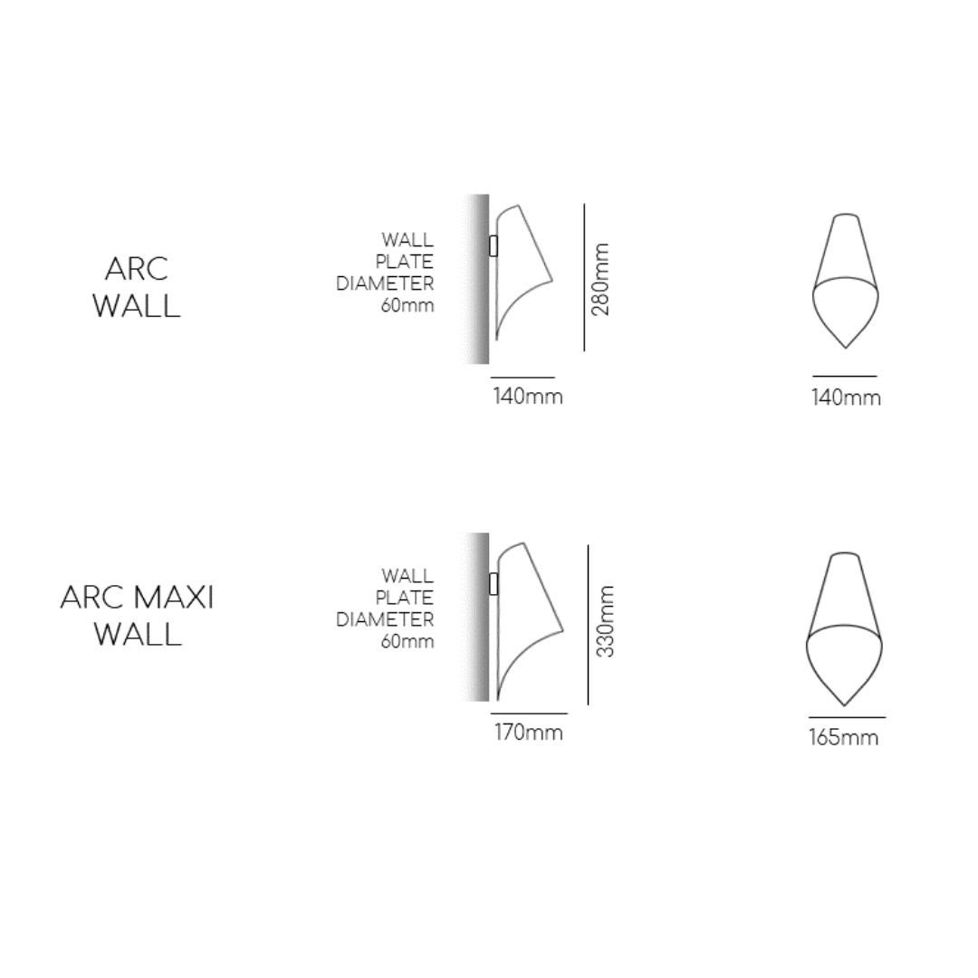 ARC Moderne Wandleuchte/Wandleuchte aus schwarzem und gebürstetem Messing, hergestellt in Großbritannien im Angebot 2