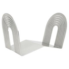 Arc Wave Sculptural Vinyl Record Stand in Stainless Steel by Veliento
