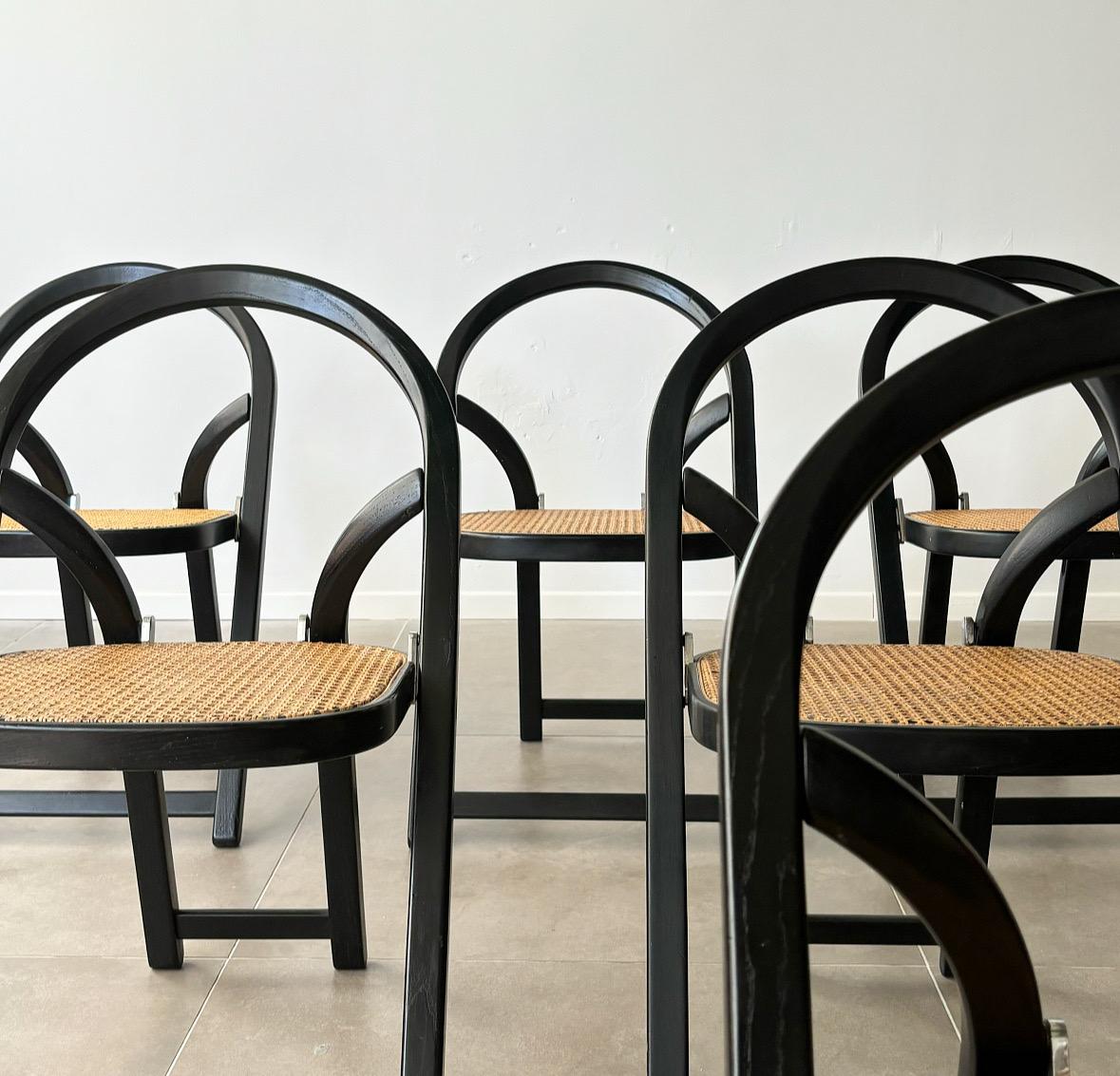 Italian ‘Arca’ Folding Chairs by Gigi Sabadin for crassevig, 1974 Italy For Sale