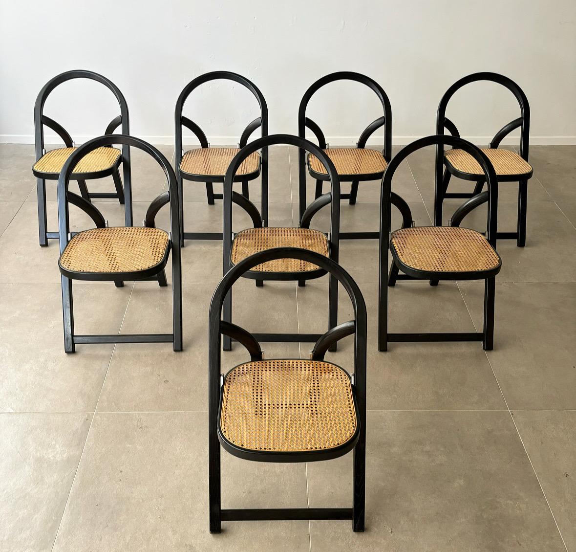 ‘Arca’ Folding Chairs by Gigi Sabadin for crassevig, 1974 Italy In Good Condition For Sale In Tel Aviv-Yafo, Tel Aviv District