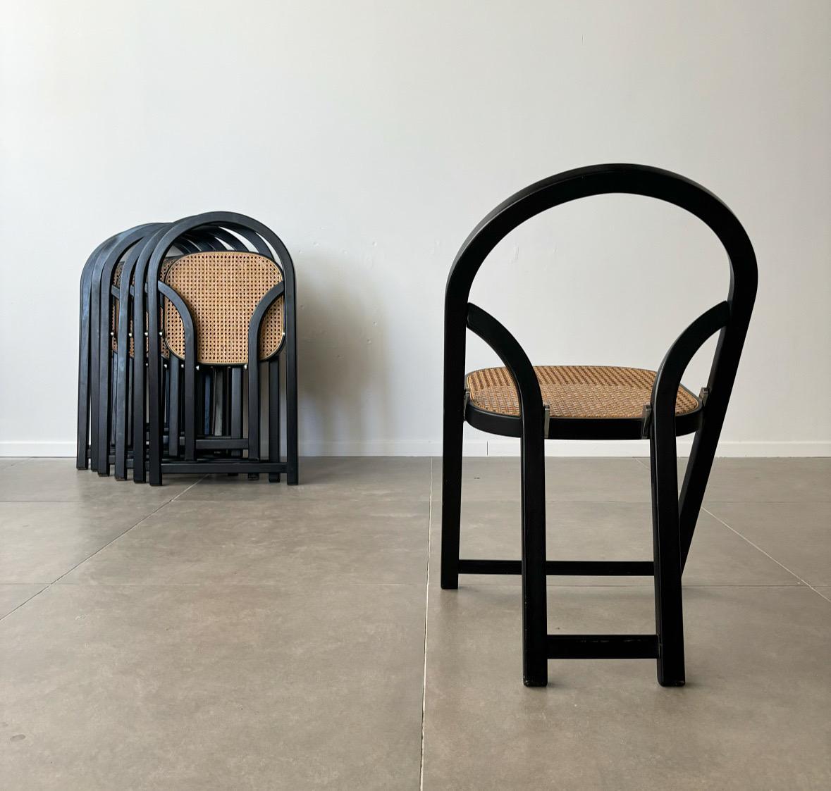 ‘Arca’ Folding Chairs by Gigi Sabadin for crassevig, 1974 Italy For Sale 2