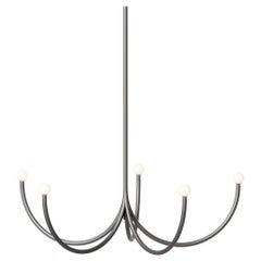 Arca Small Chandelier in Blackened Brass with Satin Finish by Philippe Malouin