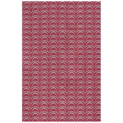 'Arcade' Contemporary, Traditional Fabric in Raspberry