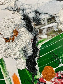 Textured Contemporary Abstract Painting 'Winter in the City I'