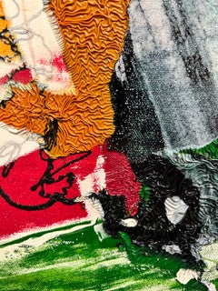 Textured Contemporary Abstract Painting 'Winter in the City II'