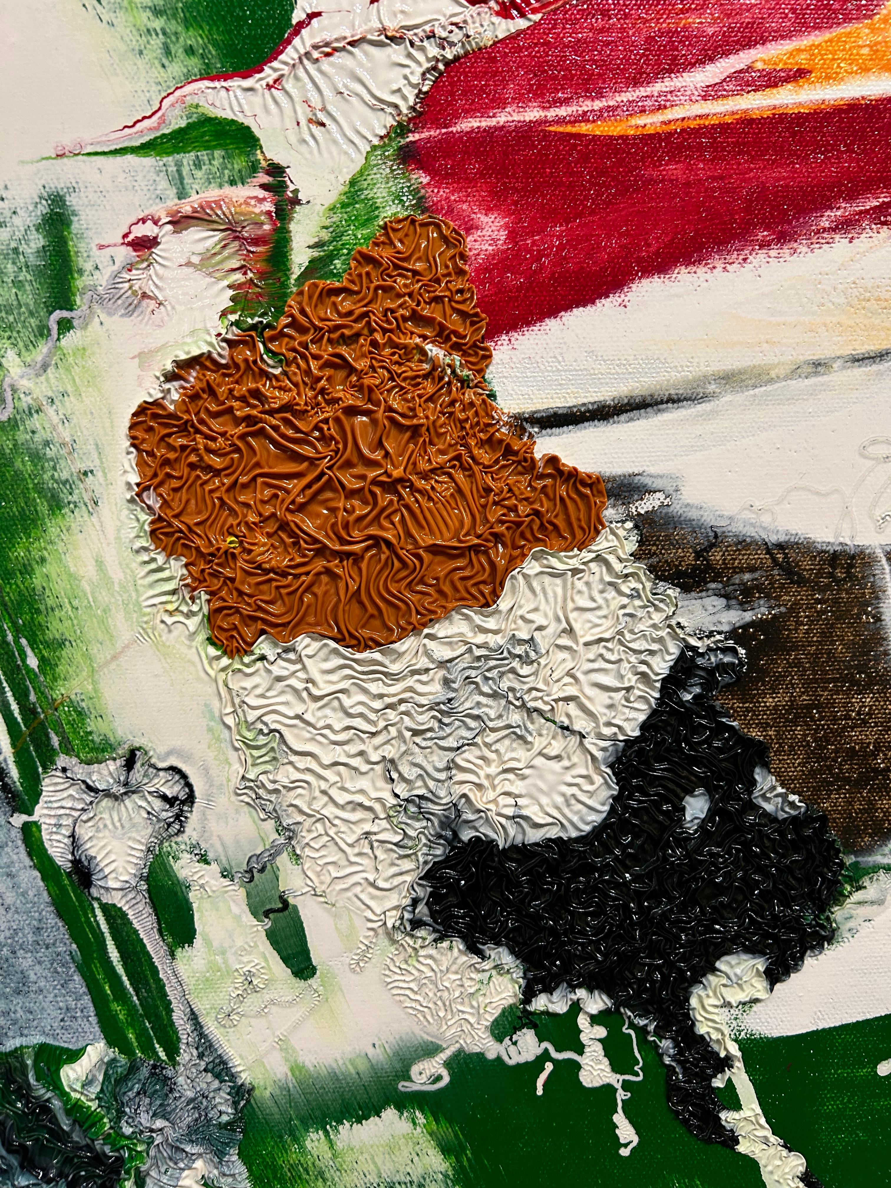 Texturiertes abstraktes Gemälde 'Winter in der Stadt II' (Zeitgenössisch), Painting, von Arcade Latour