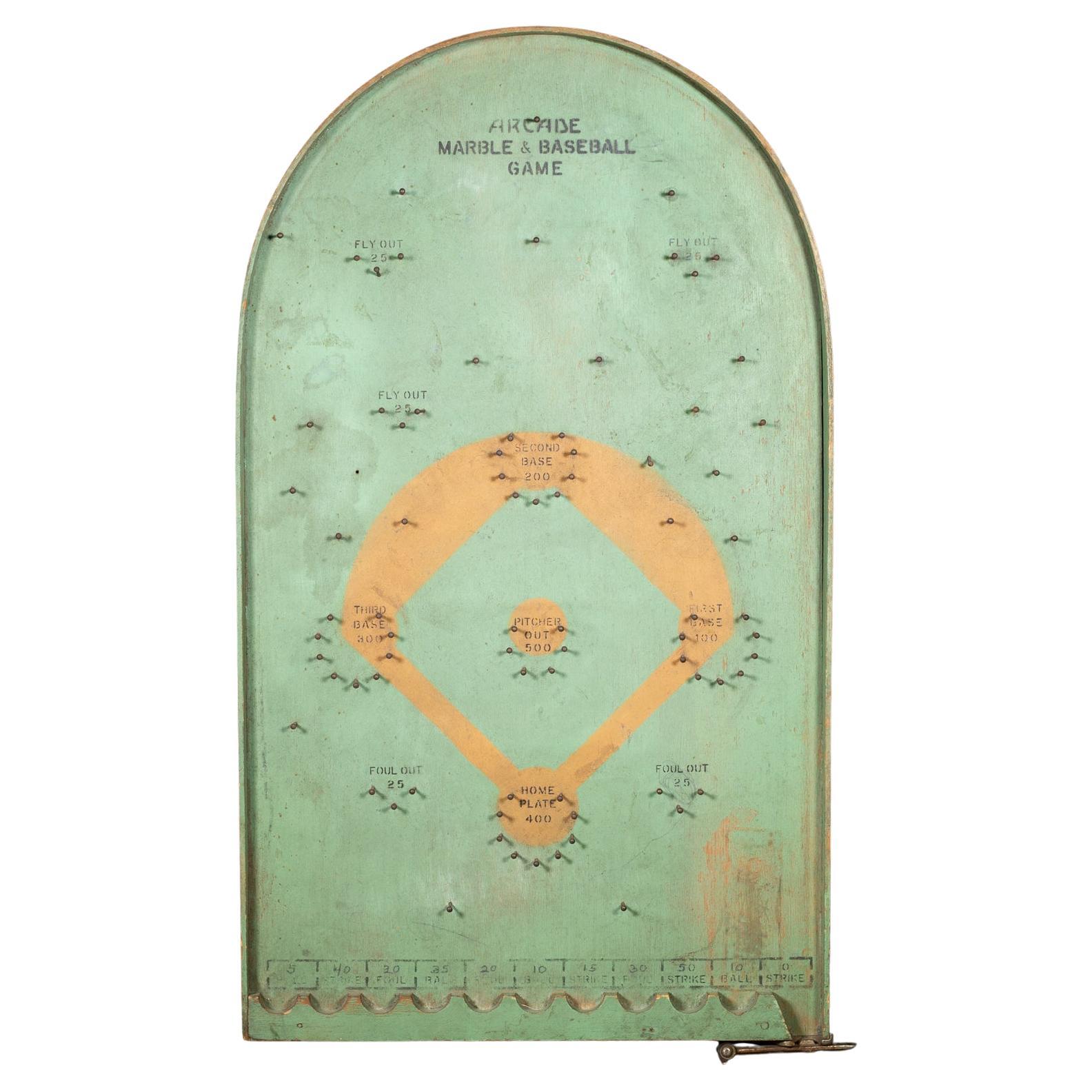 Arcade Marble & Baseball Game c.1930 en vente