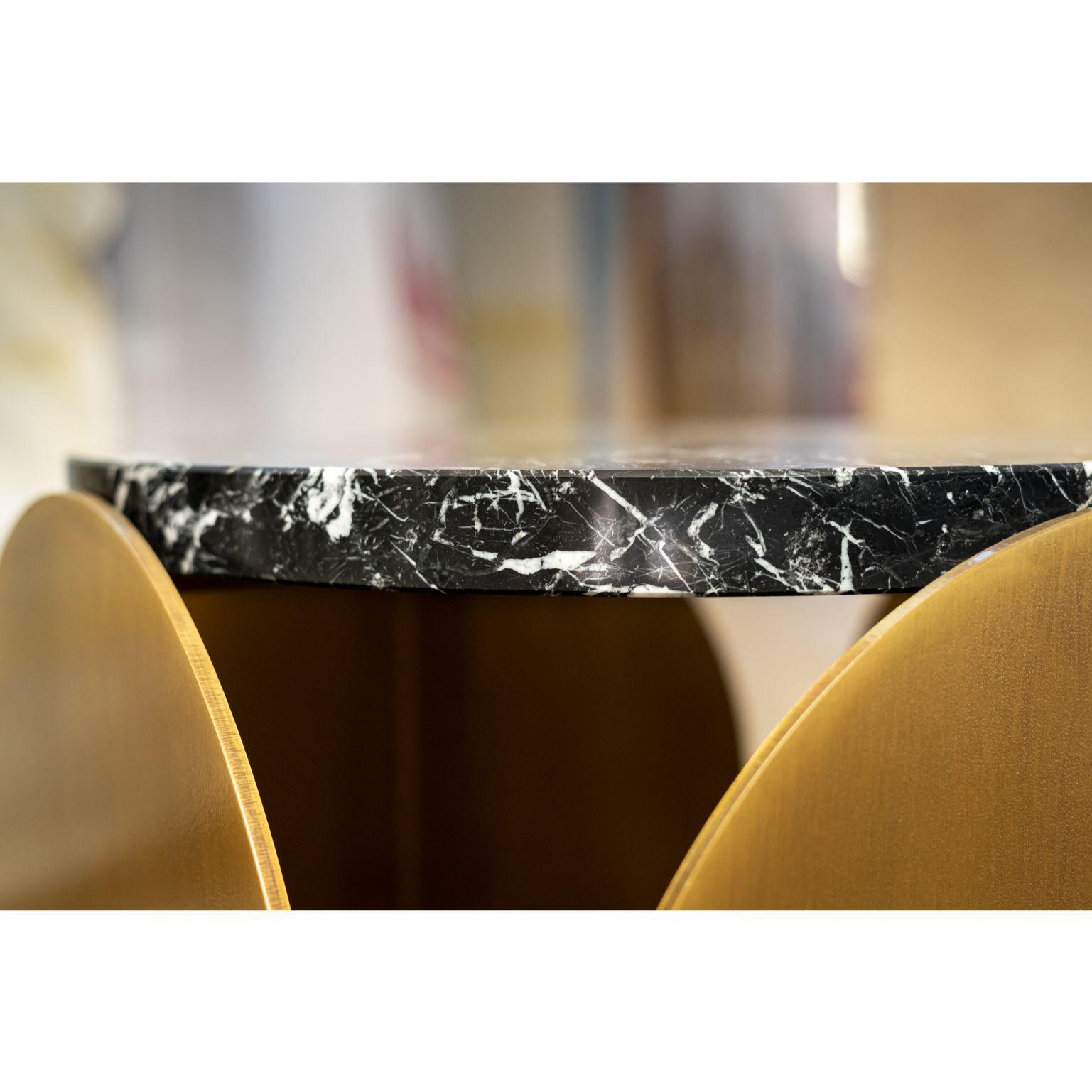 Polished Arcade Marble Side Table by Essenzia