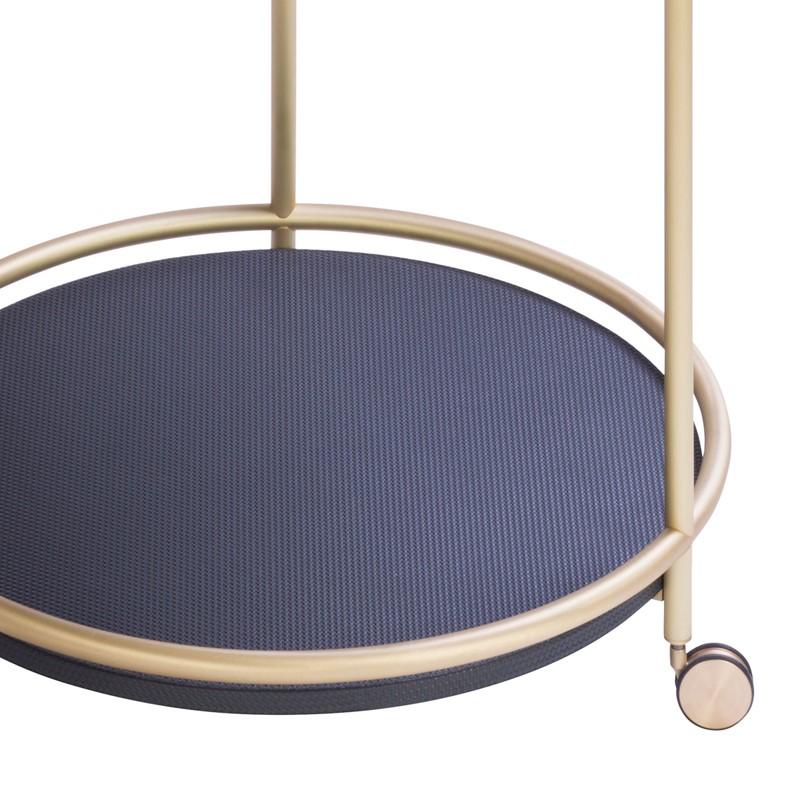Arcade Round Brass Trolley Table In New Condition For Sale In Milan, IT