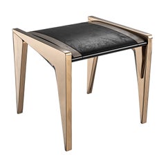 "Arcadia" Chair with Bronze and Tailor Made Leather, Istanbul