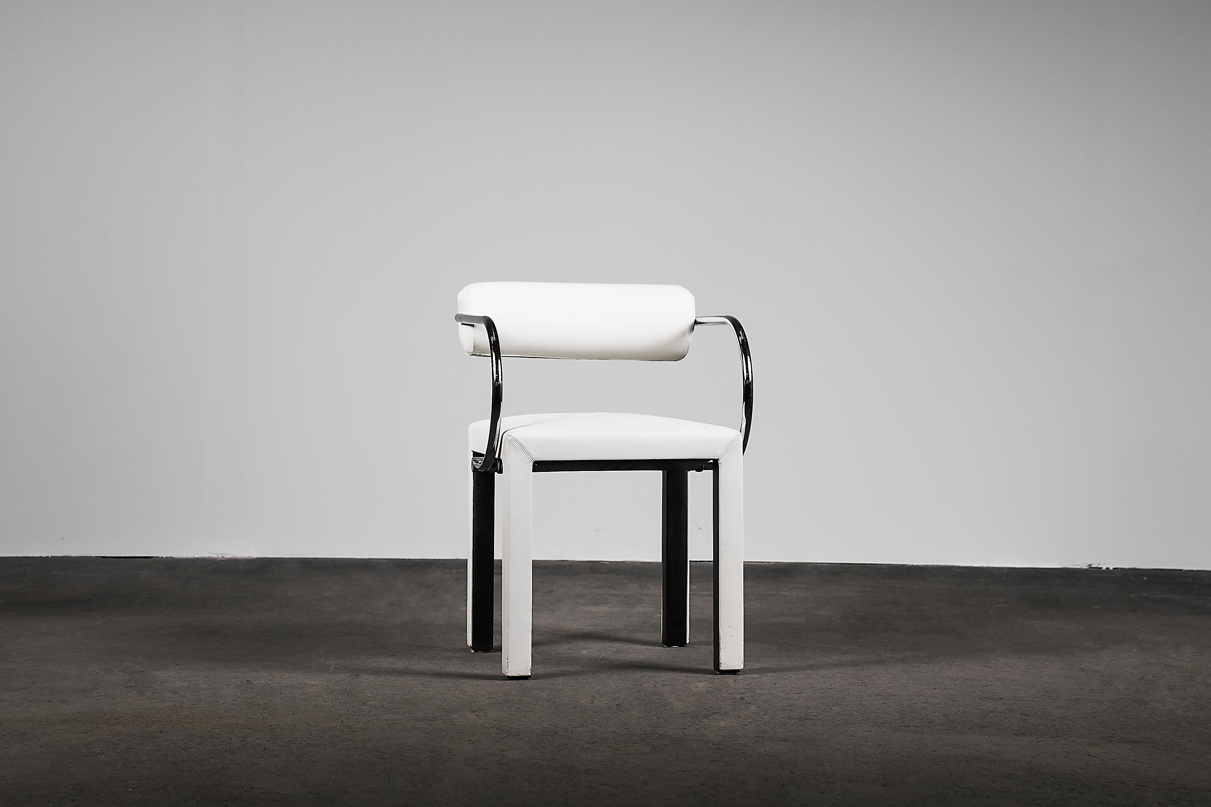20th Century Arcadia Chairs by Paolo Piva for B&B Italia in White Leather