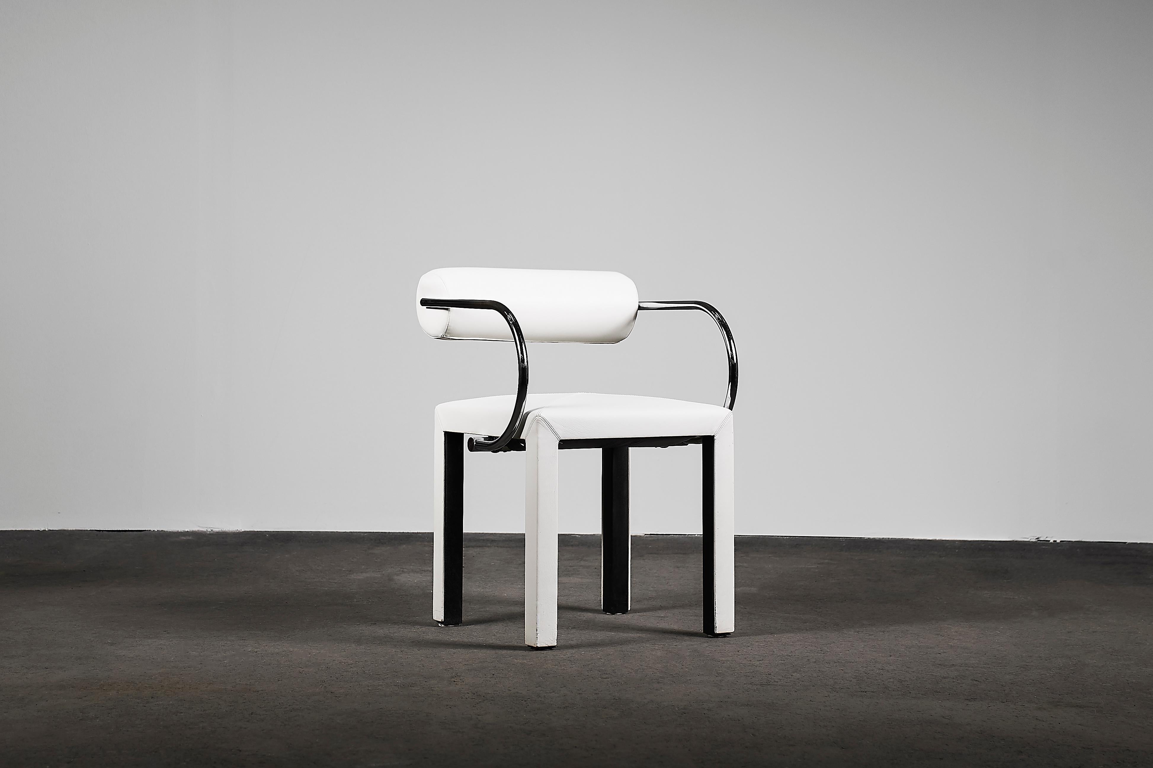 Arcadia Chairs by Paolo Piva for B&B Italia in White Leather 1