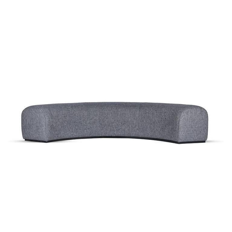 Contemporary Arcadia Curved Ottoman For Sale