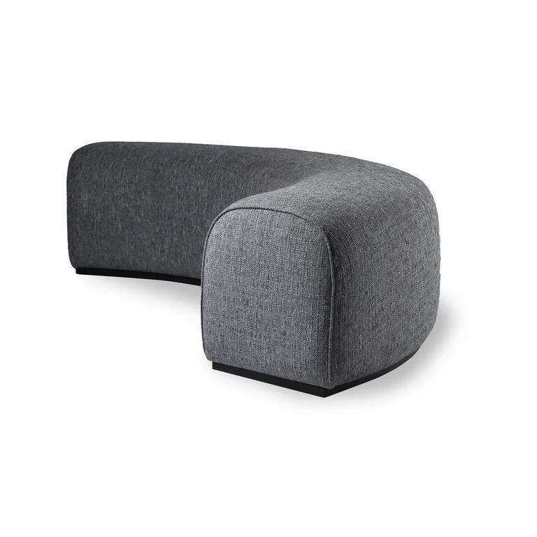Fabric Arcadia Curved Ottoman For Sale