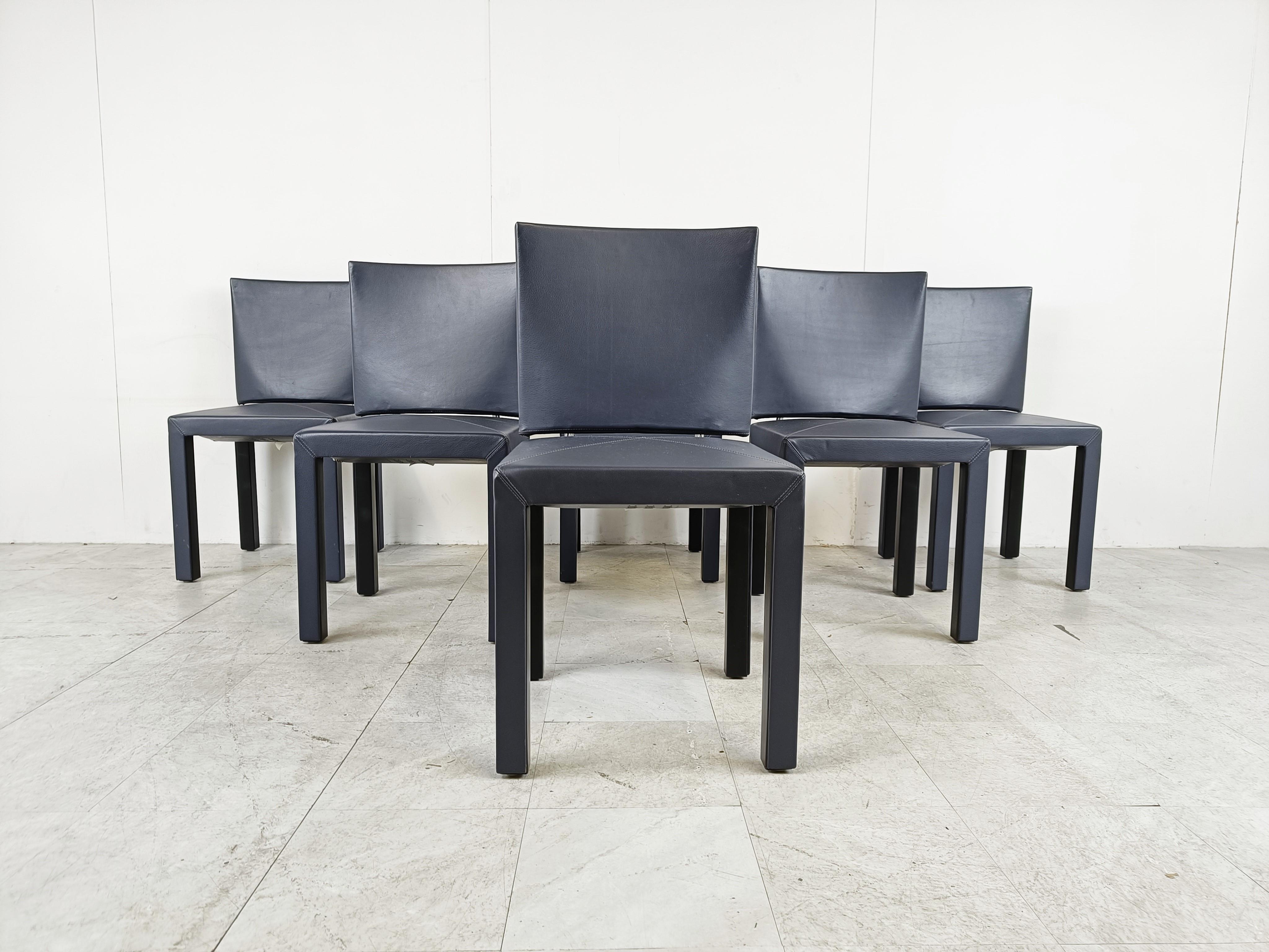 Italian Arcadia Dining Chairs by Paolo Piva for B& B Italia Set of 6