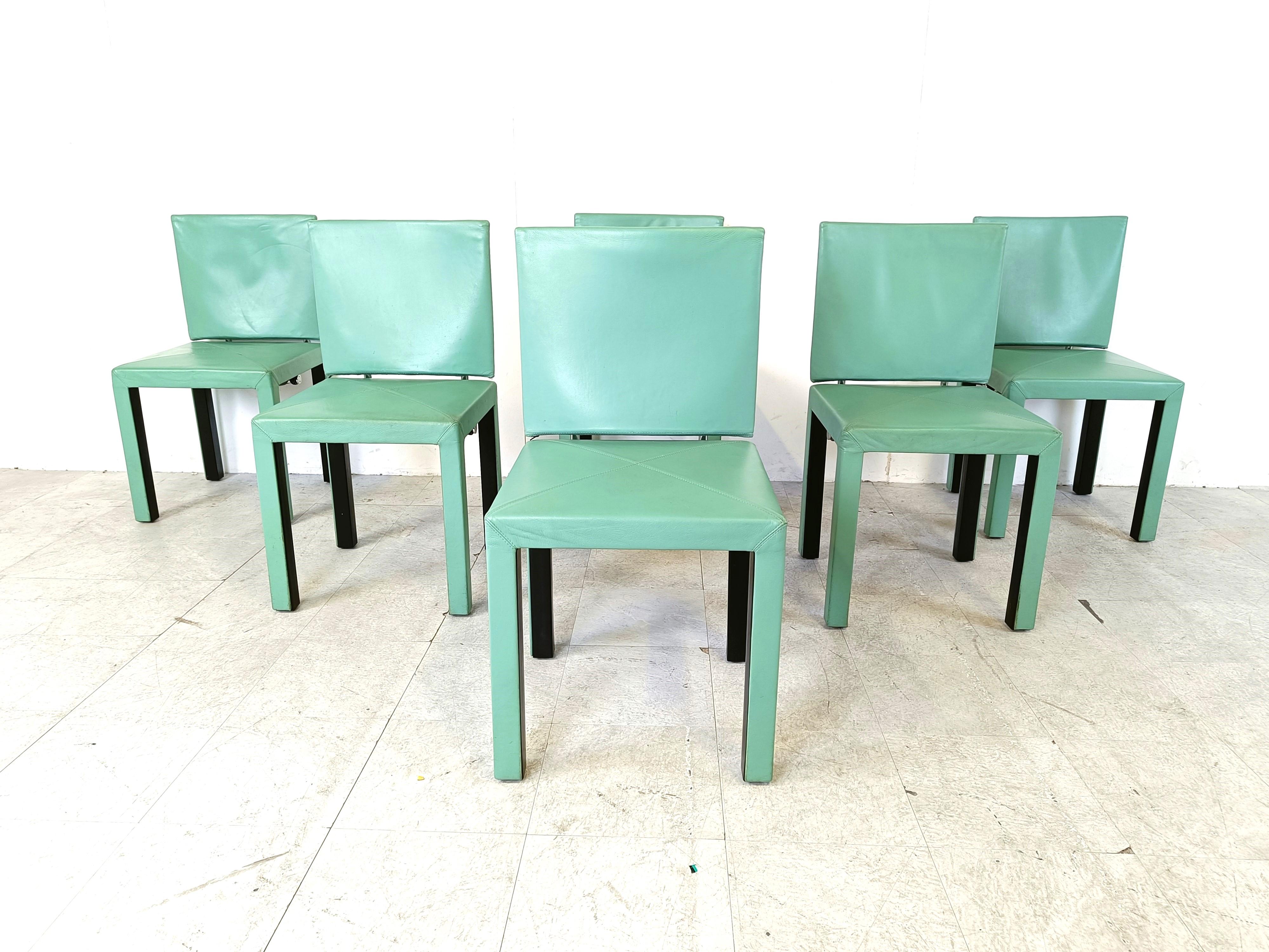 italien Ensemble de 6 chaises de salle à manger Arcadia de Paolo Piva pour B& B Italia en vente