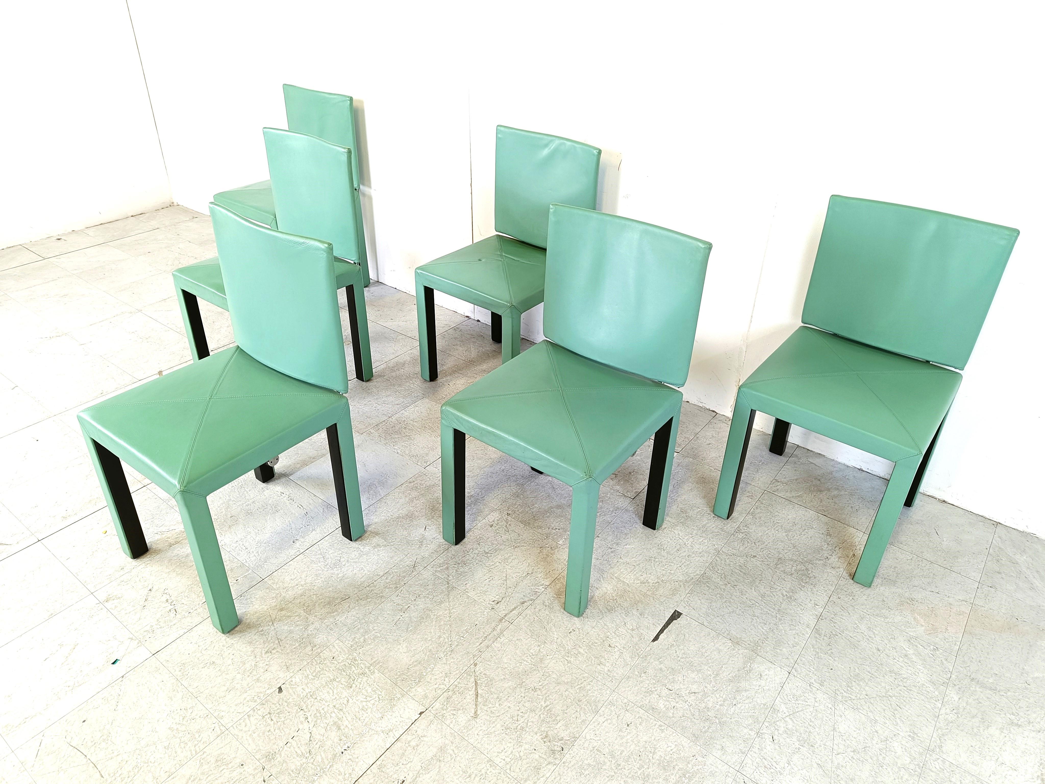 Fin du 20e siècle Ensemble de 6 chaises de salle à manger Arcadia de Paolo Piva pour B& B Italia en vente