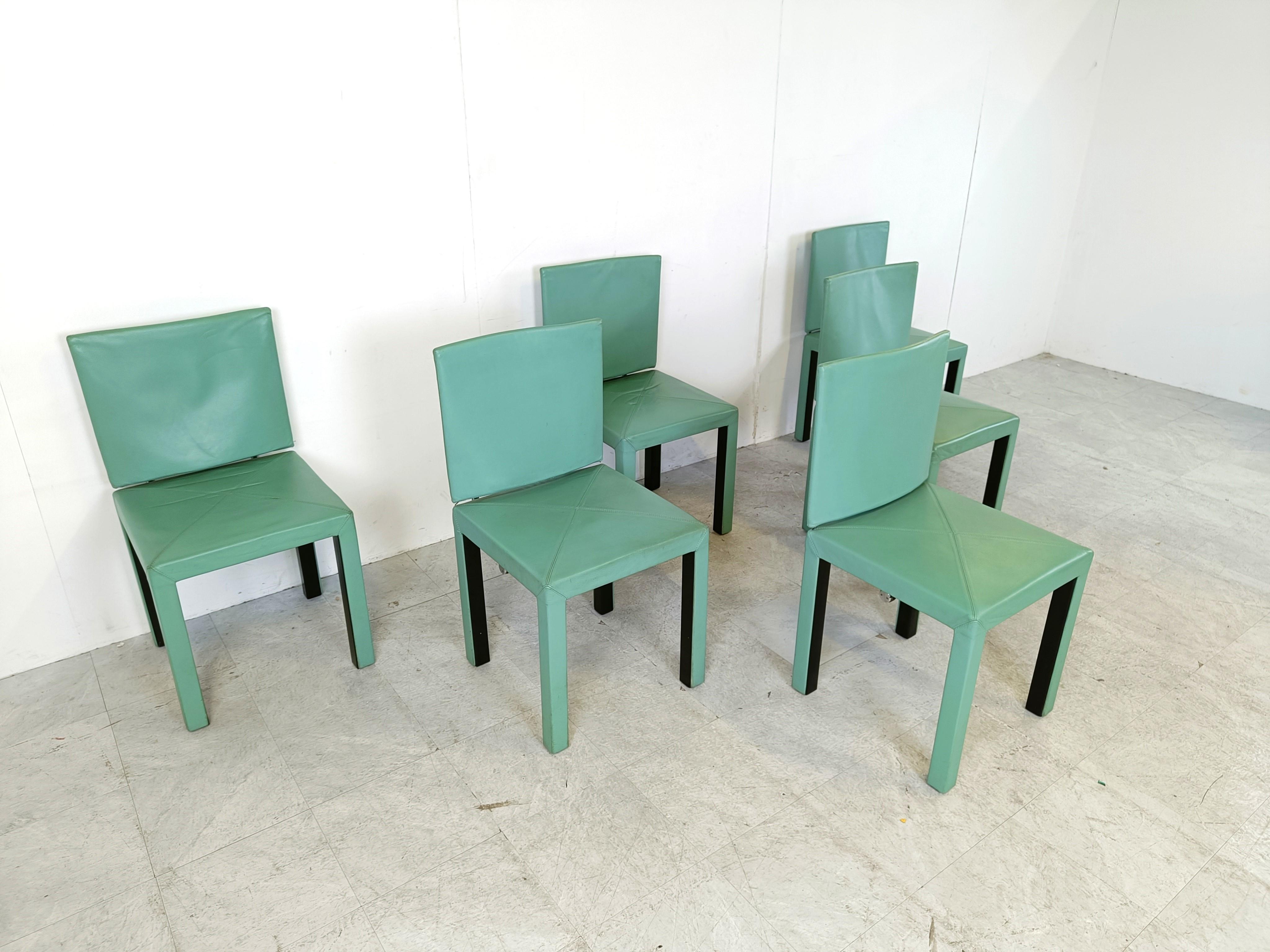 Ensemble de 6 chaises de salle à manger Arcadia de Paolo Piva pour B& B Italia en vente 1