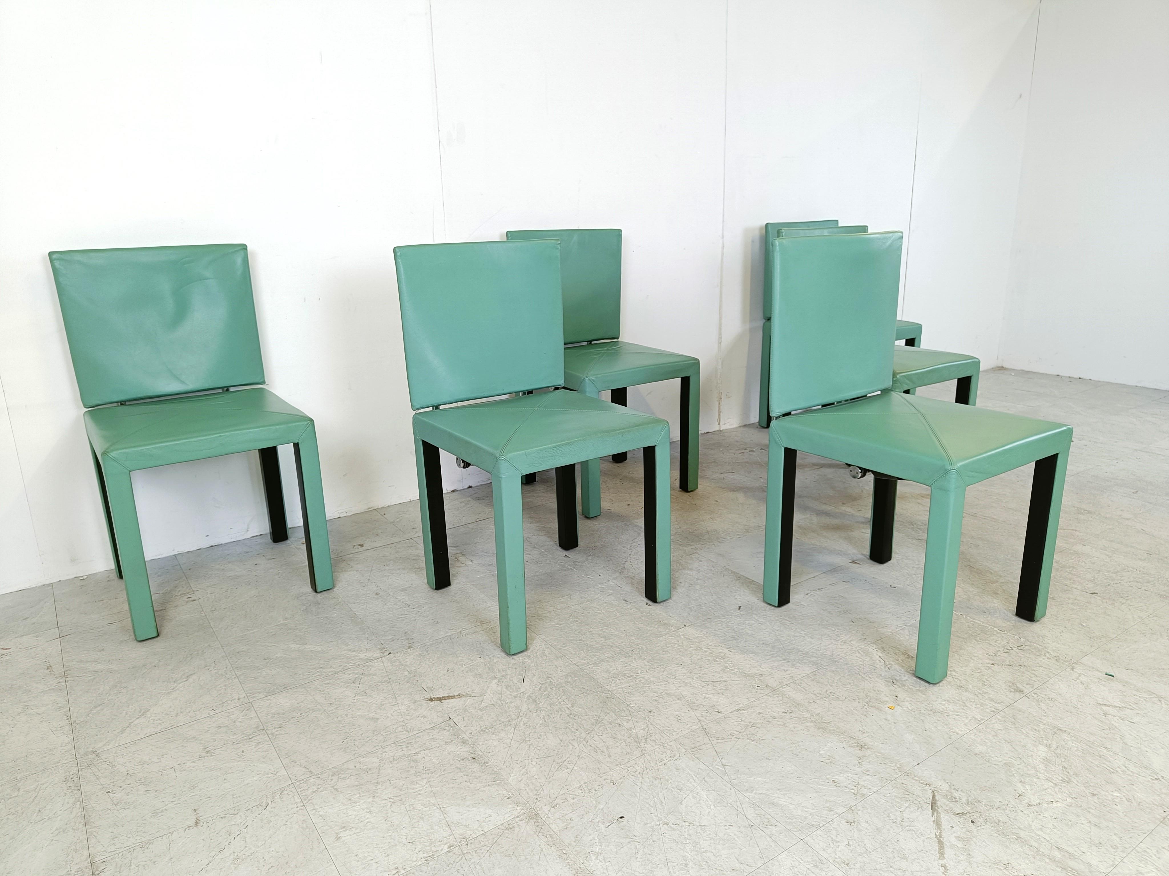 Ensemble de 6 chaises de salle à manger Arcadia de Paolo Piva pour B& B Italia en vente 2