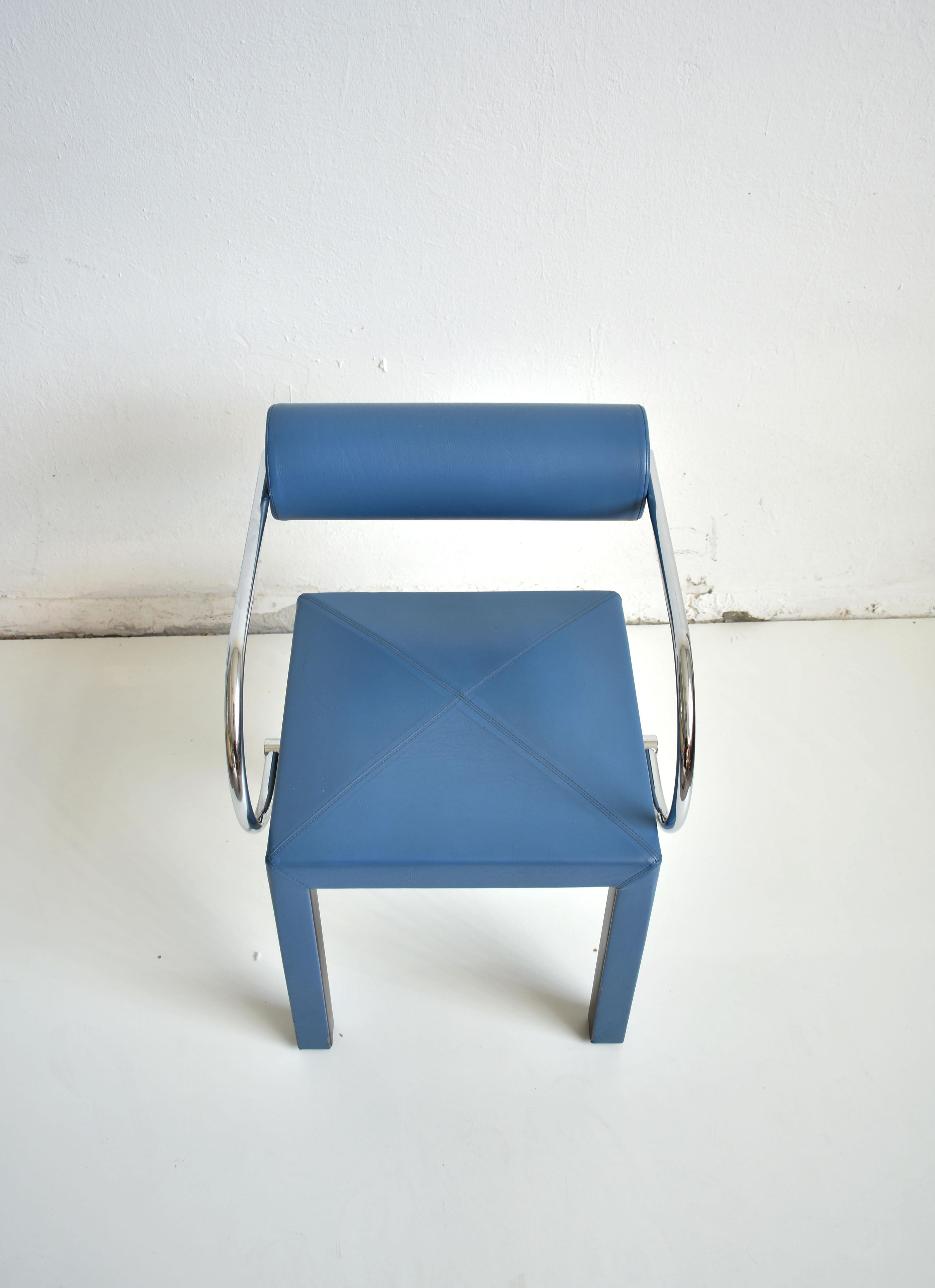 20th Century Arcadia Leather Chair Designed by Paolo Piva for B&B Italia, 1980s 