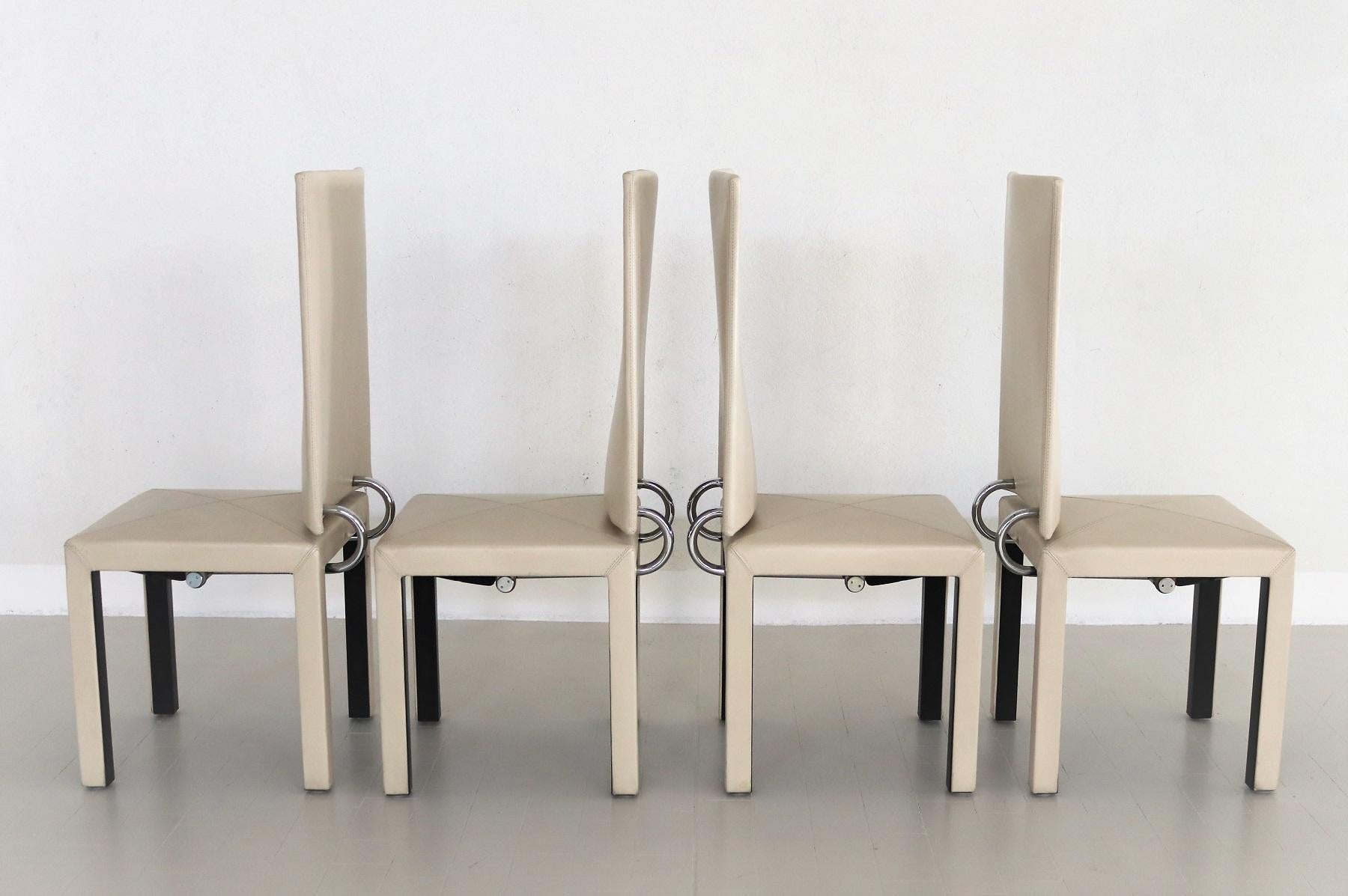Mid-Century Modern Chaises Arcadia de Paolo Piva pour B&B Italia, années 1980, lot de 4 en vente