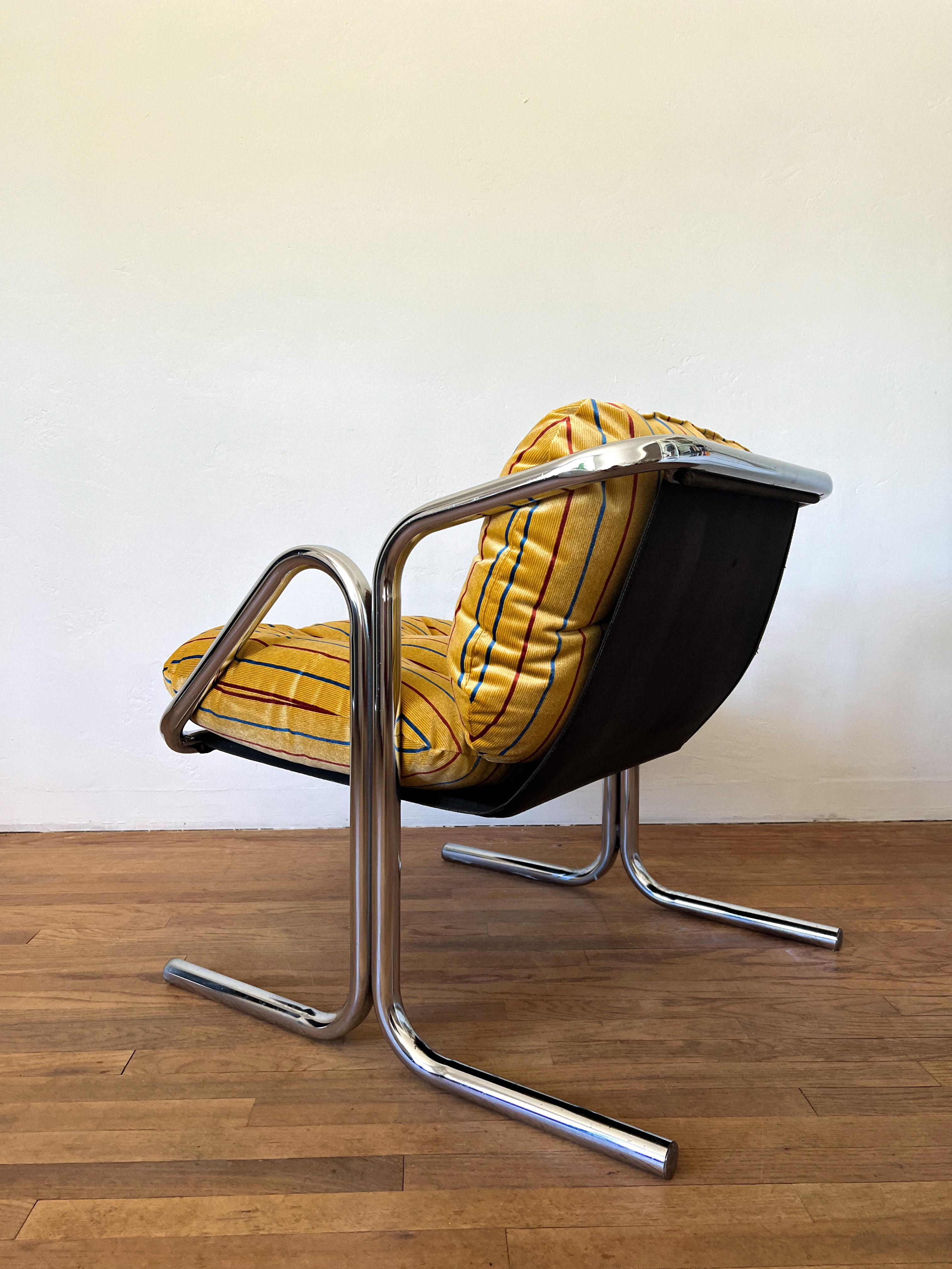 Fabric “Arcadia” Lounge Chair by Jerry Johnson
