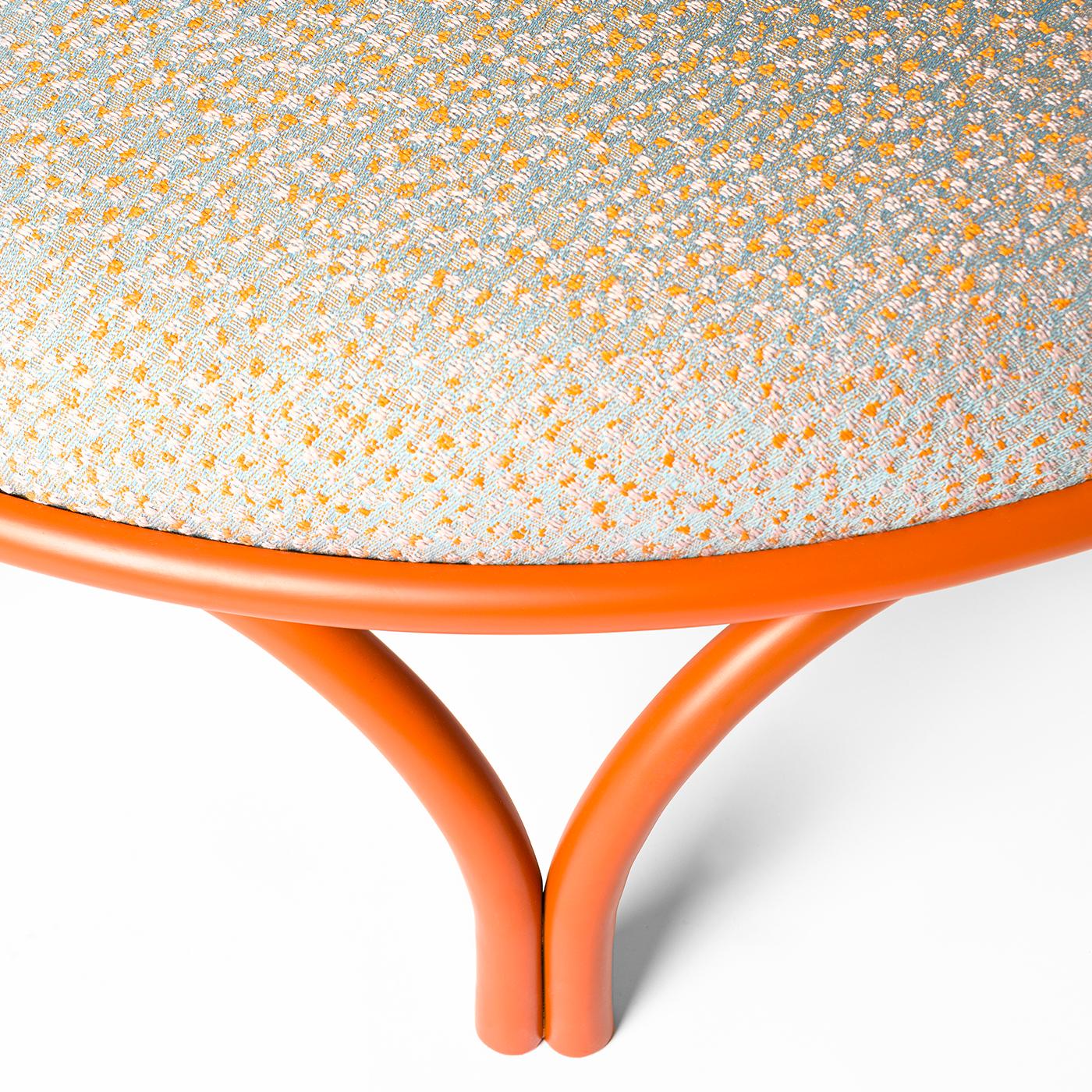 Arcadia Orange Pouf by Gebrüder Thonet Vienna GmbH (GTV) – Wiener GTV Design In New Condition For Sale In Milan, IT