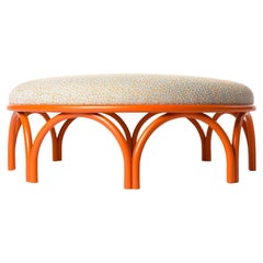 Arcadia Orange Pouf by Gebrüder Thonet Vienna GmbH (GTV) – Wiener GTV Design