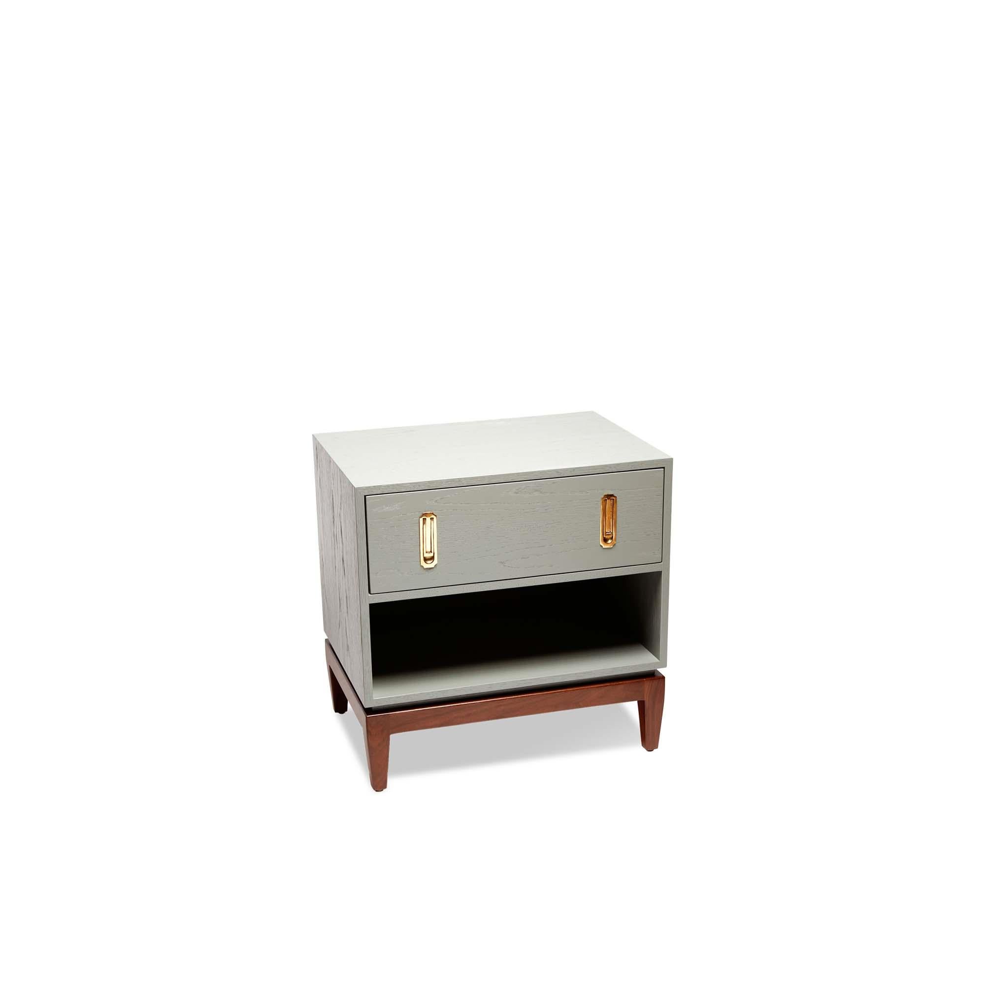 The Arcadia side table features one or two drawers, an open shelf, hand crafted vintage style hardware and a sculptural solid American walnut or white oak base.

The Lawson-Fenning Ccollection is designed and handmade in Los Angeles, California.