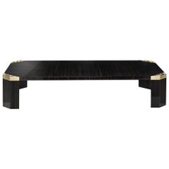 Arcahorn Small Ercolano Coffee Table in Macassar Ebony Veneer by Filippo Dini
