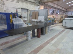Arcaico Dining Table with Nero Marquina Marble Top by Kreoo