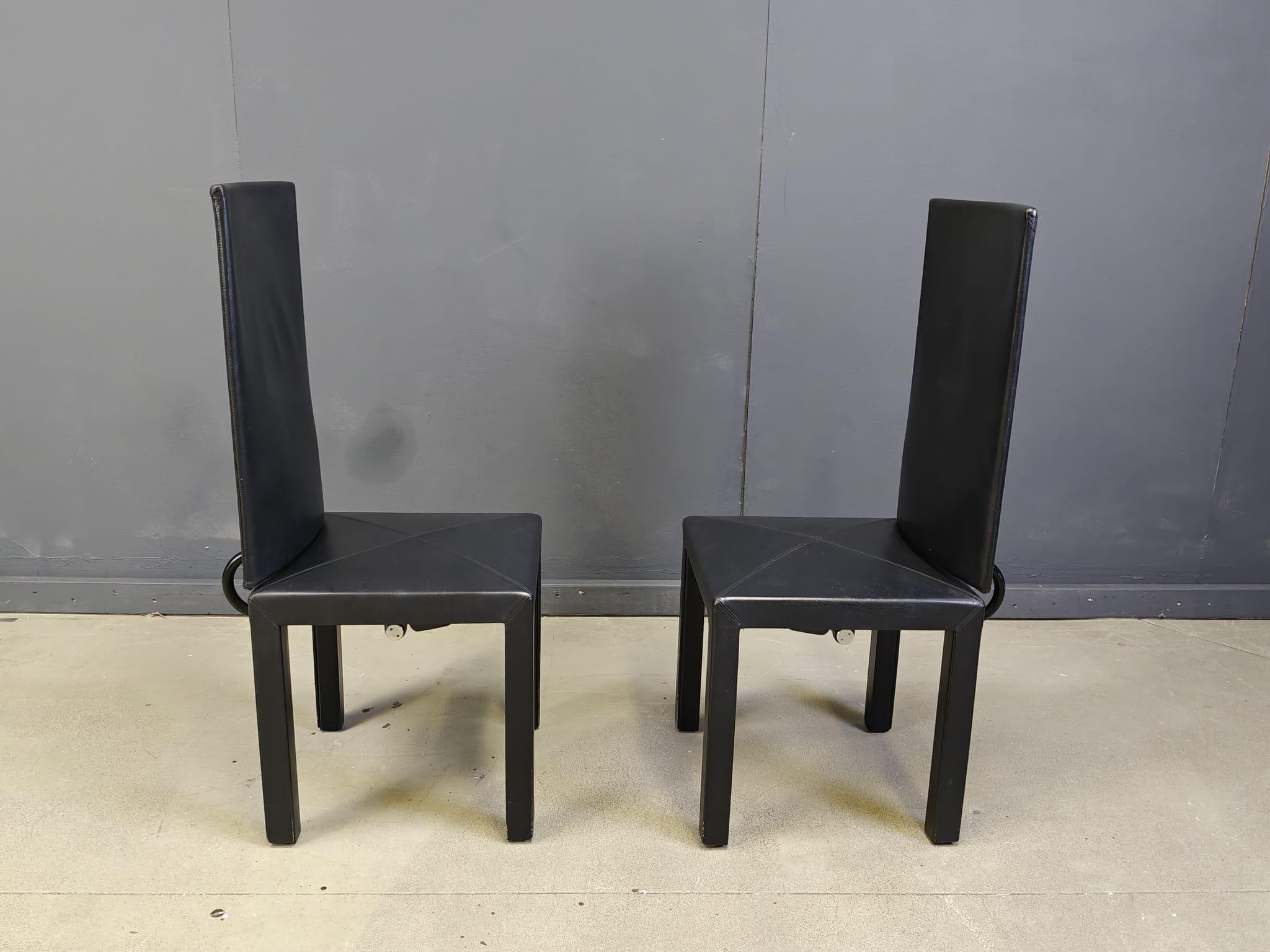 Juego de 6 sillas de comedor con respaldo alto Arcalla de Paolo Piva para B&B Italia en venta 5
