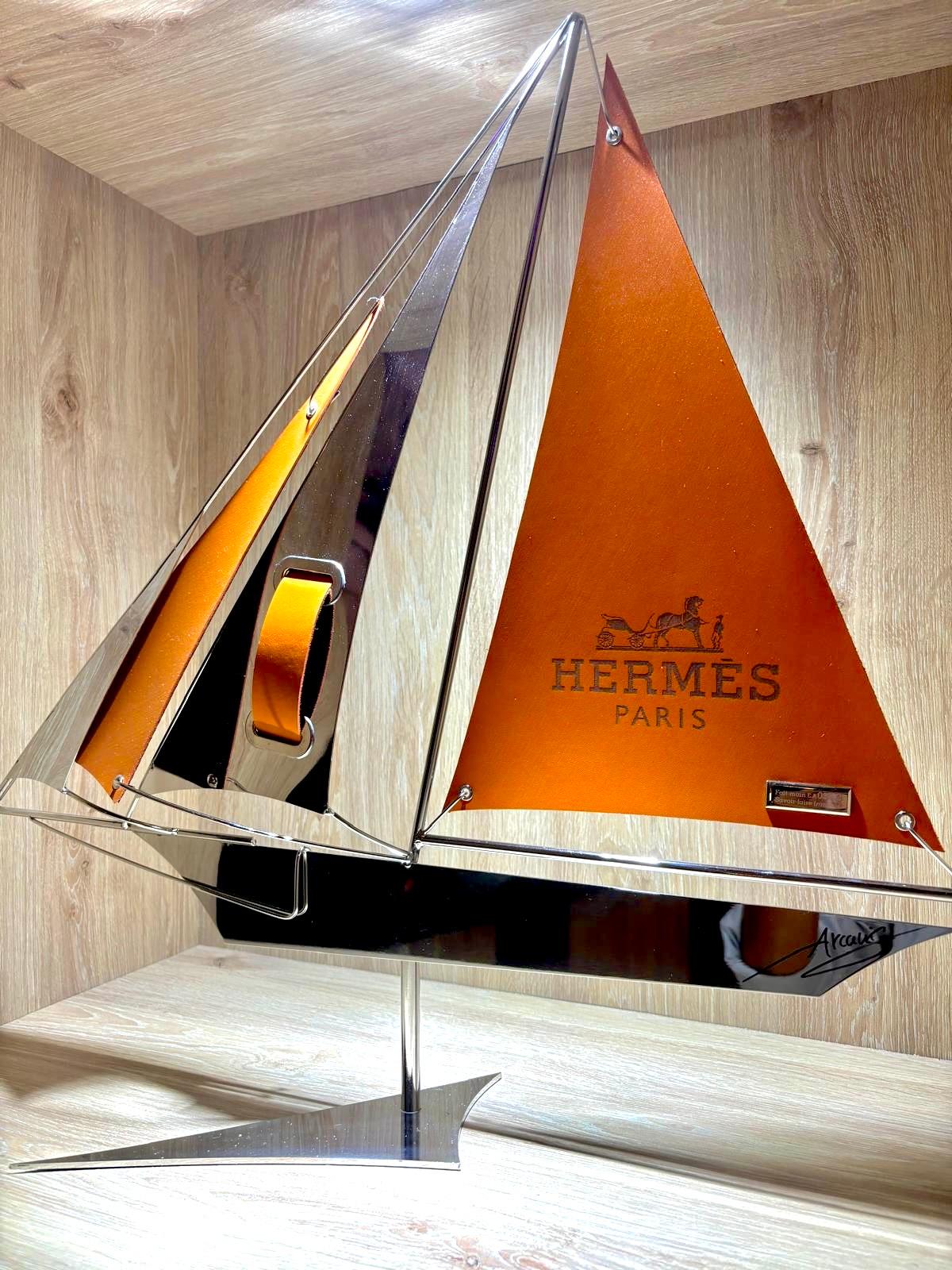 ARCANIS - 40cm H Tribute Sailing Boat - Pop Art Sculpture by arcanis