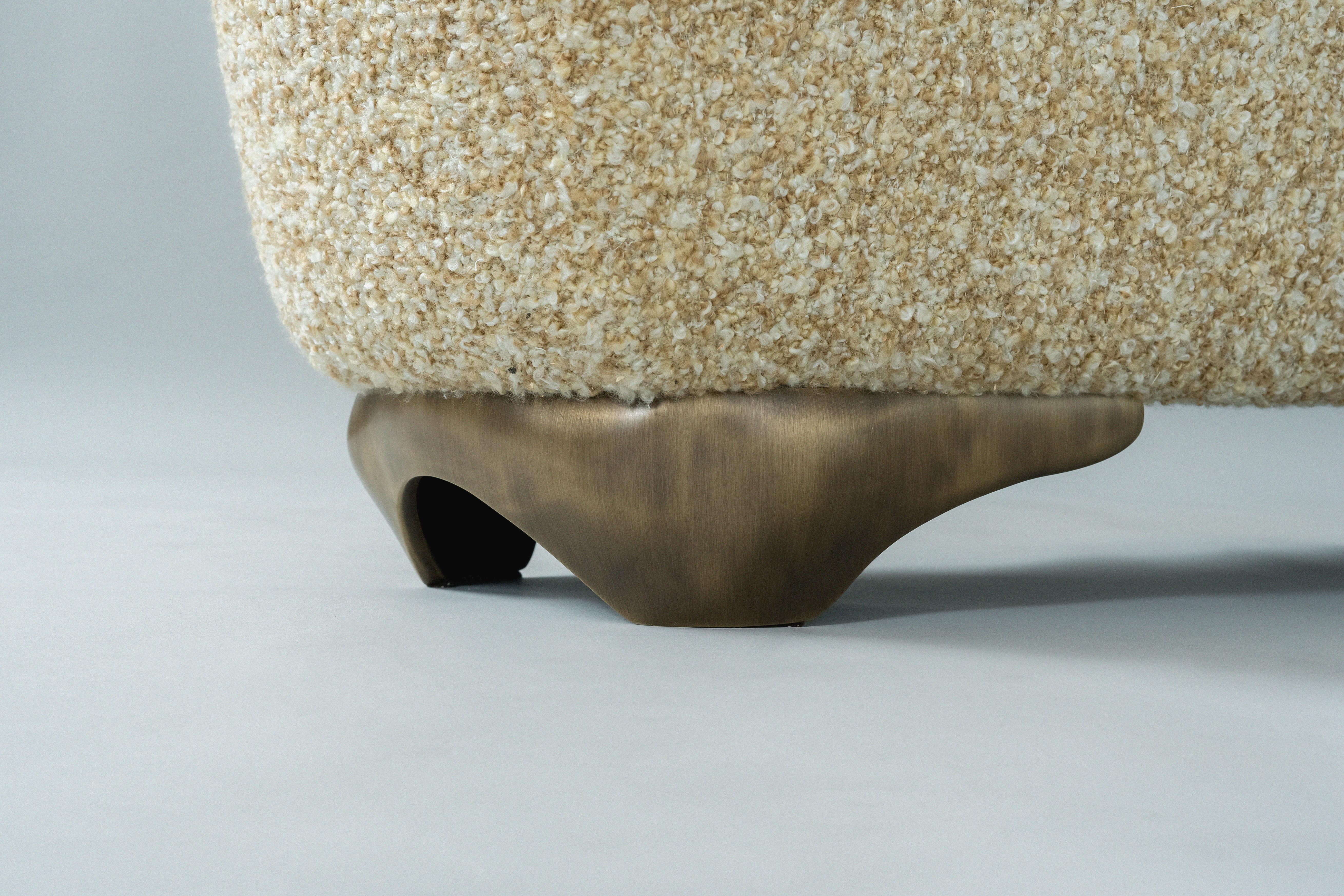 Modern Arch Bench by DeMuro Das in Antique Bronze For Sale