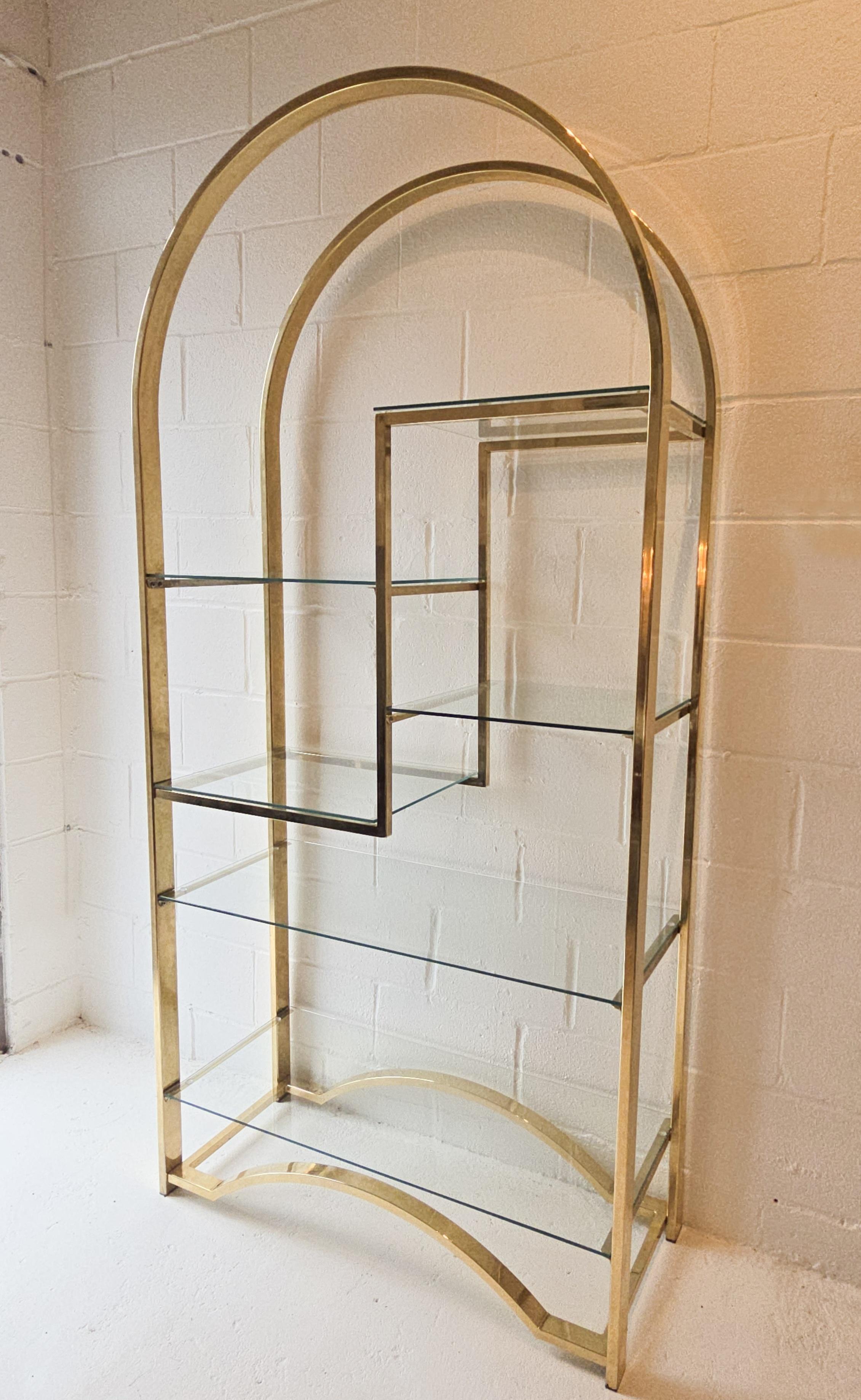 Expositor Estantería de Pared Arco Latón y Cristal Otro en venta