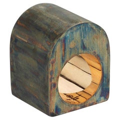 Arch Cube 8k Gold and  Oxidised Silver Ring
