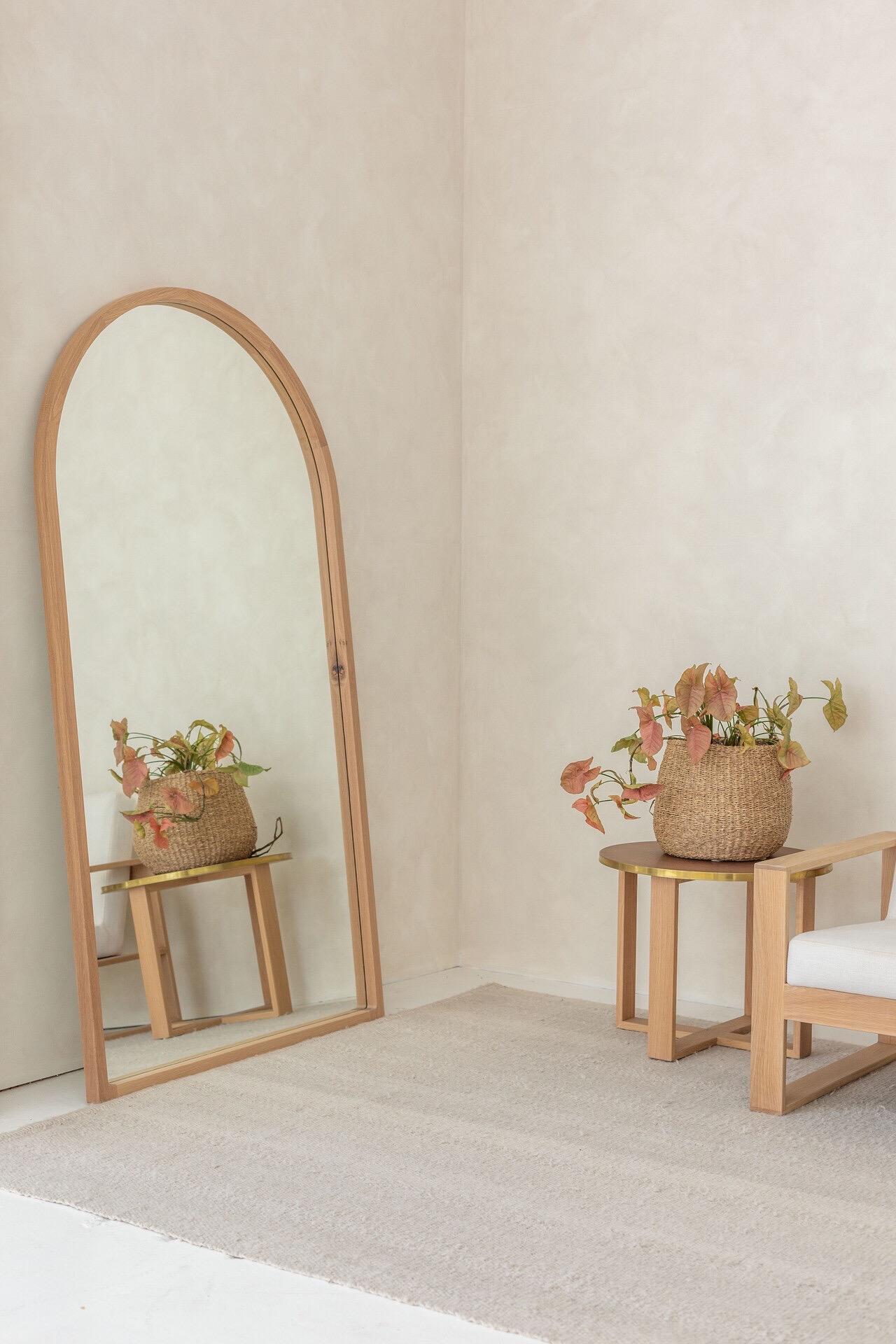 oak arch mirror