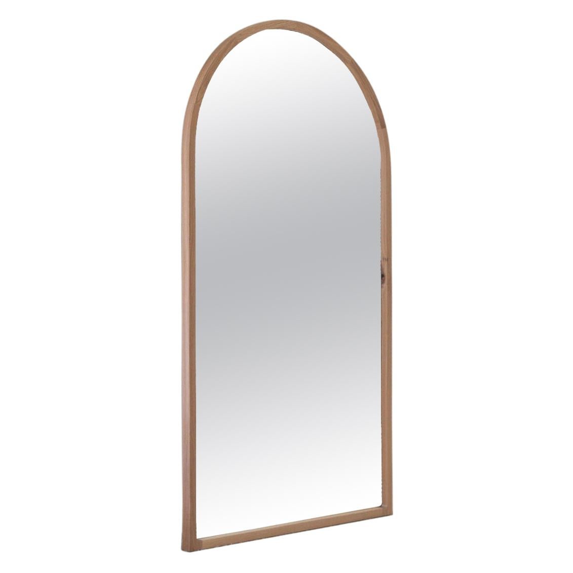 Arch Floor Mirror in American Oak by Mr and Mrs White For Sale