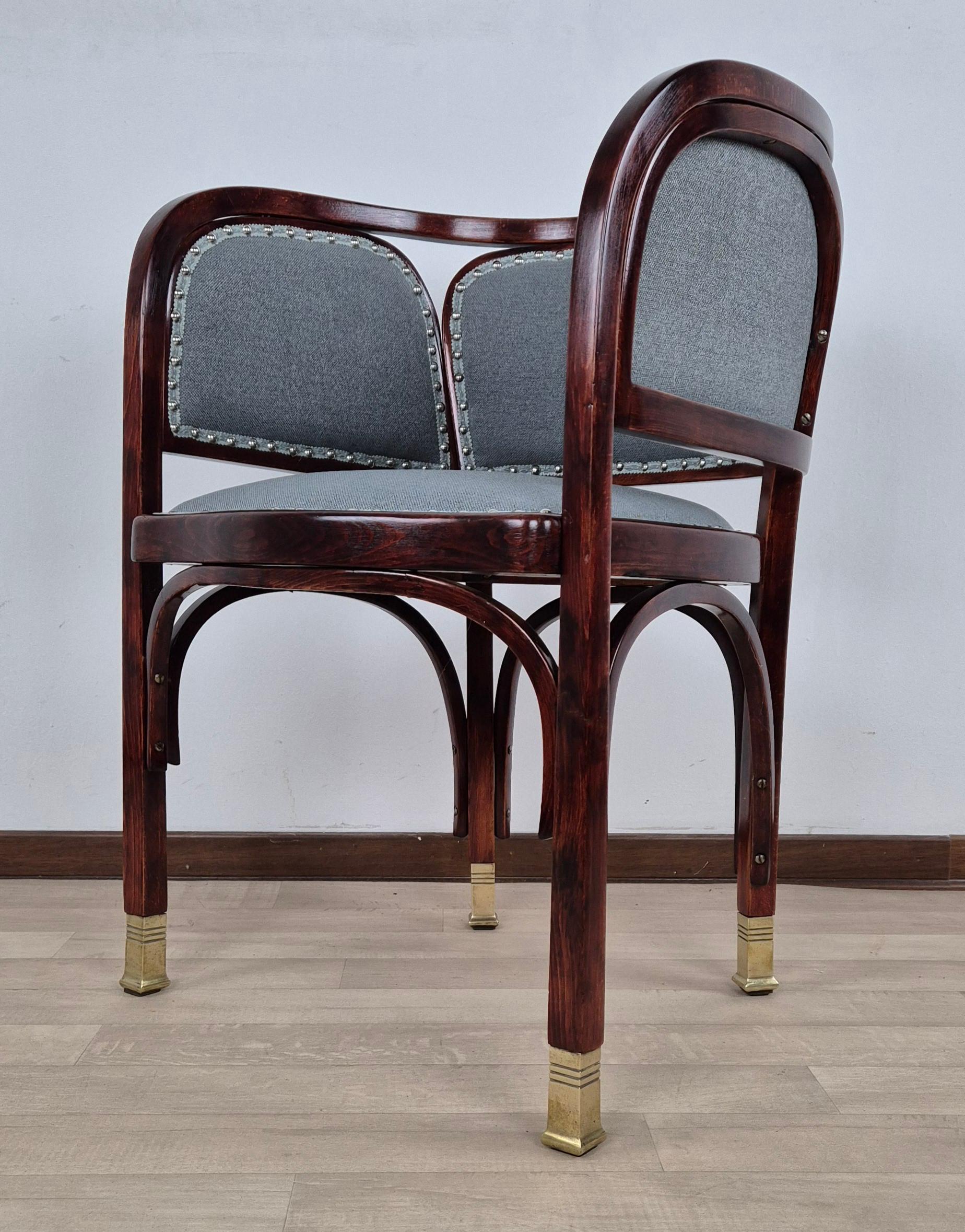 Art nouveau Arch. Gustav Siegel Rare Armchair Mod. 716/F en vente