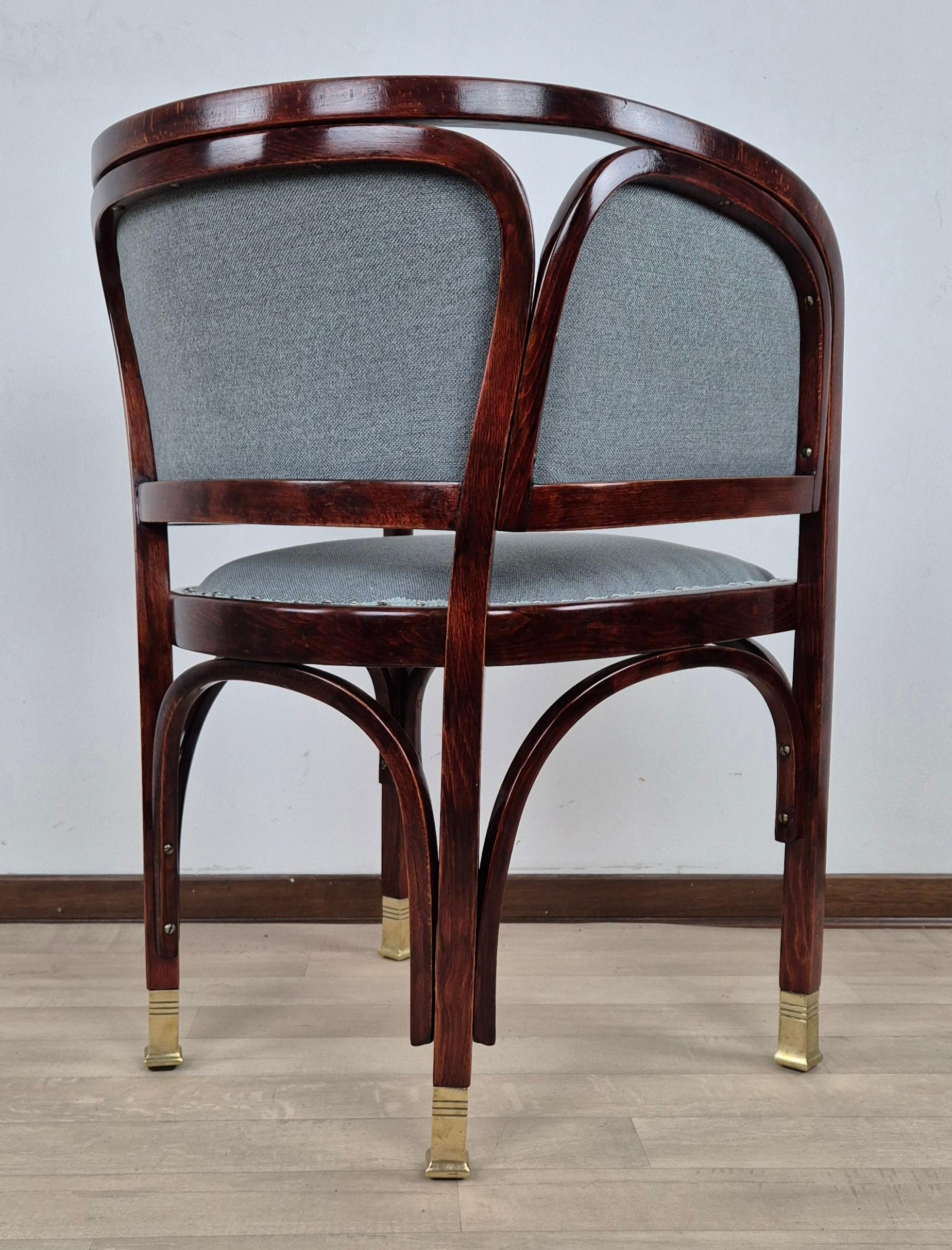 Laiton Arch. Gustav Siegel Rare Armchair Mod. 716/F en vente