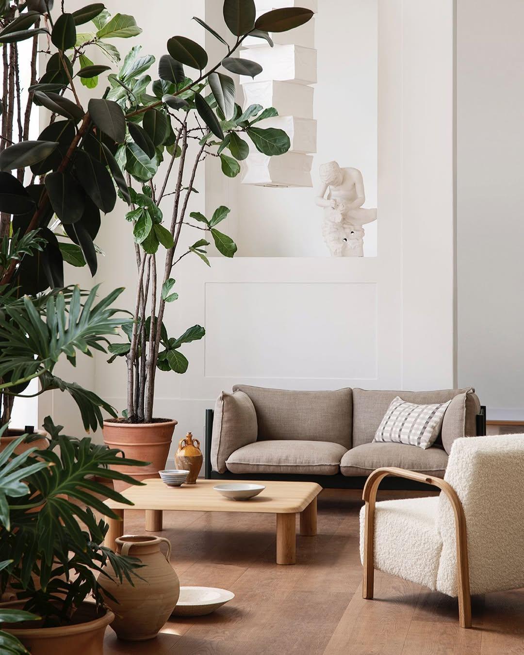 Contemporary ARCH Lounge Chair in Oak and Sheepskin Upholstery by Mazo Design For Sale