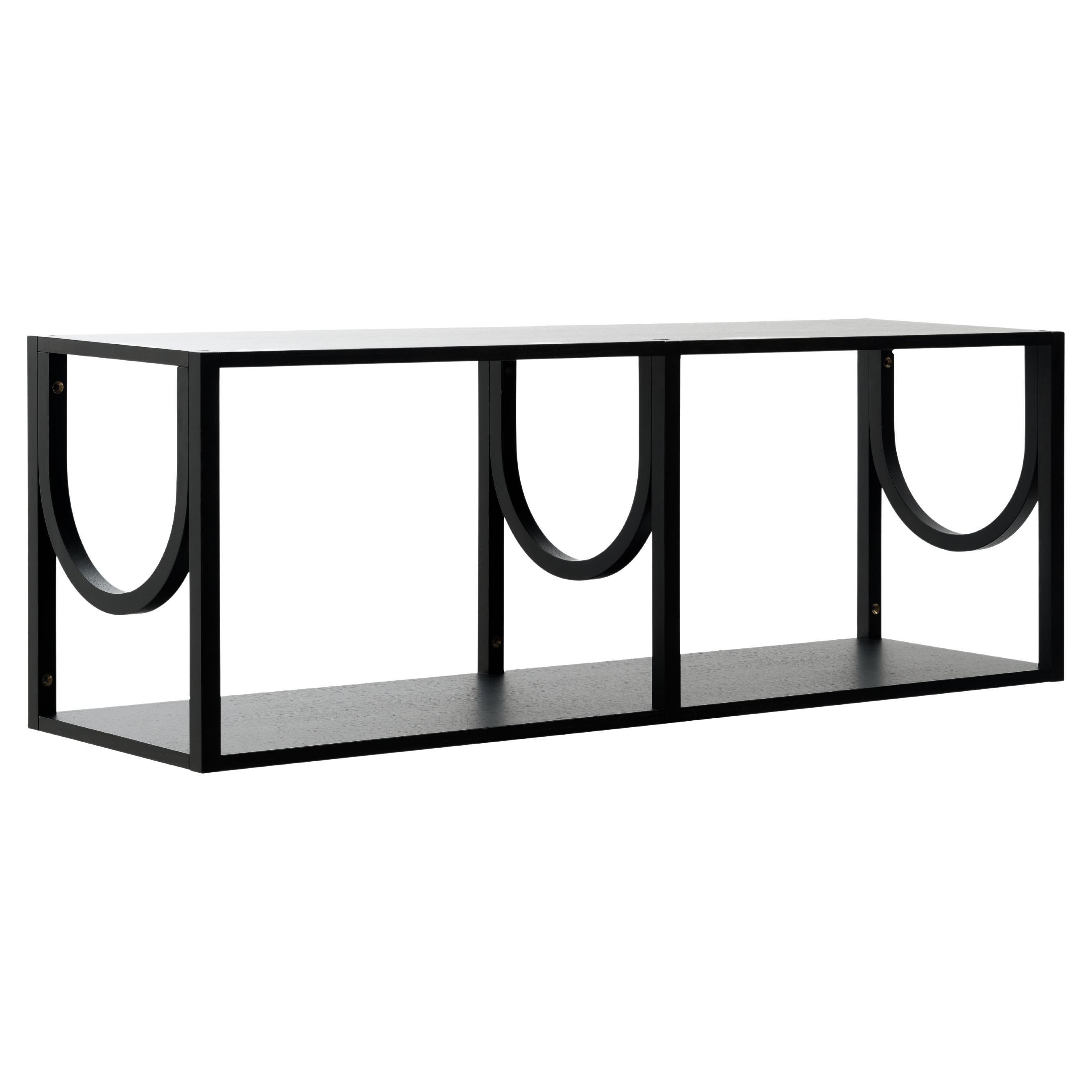 Arch Low Shelf by Fogia, Black Oak For Sale