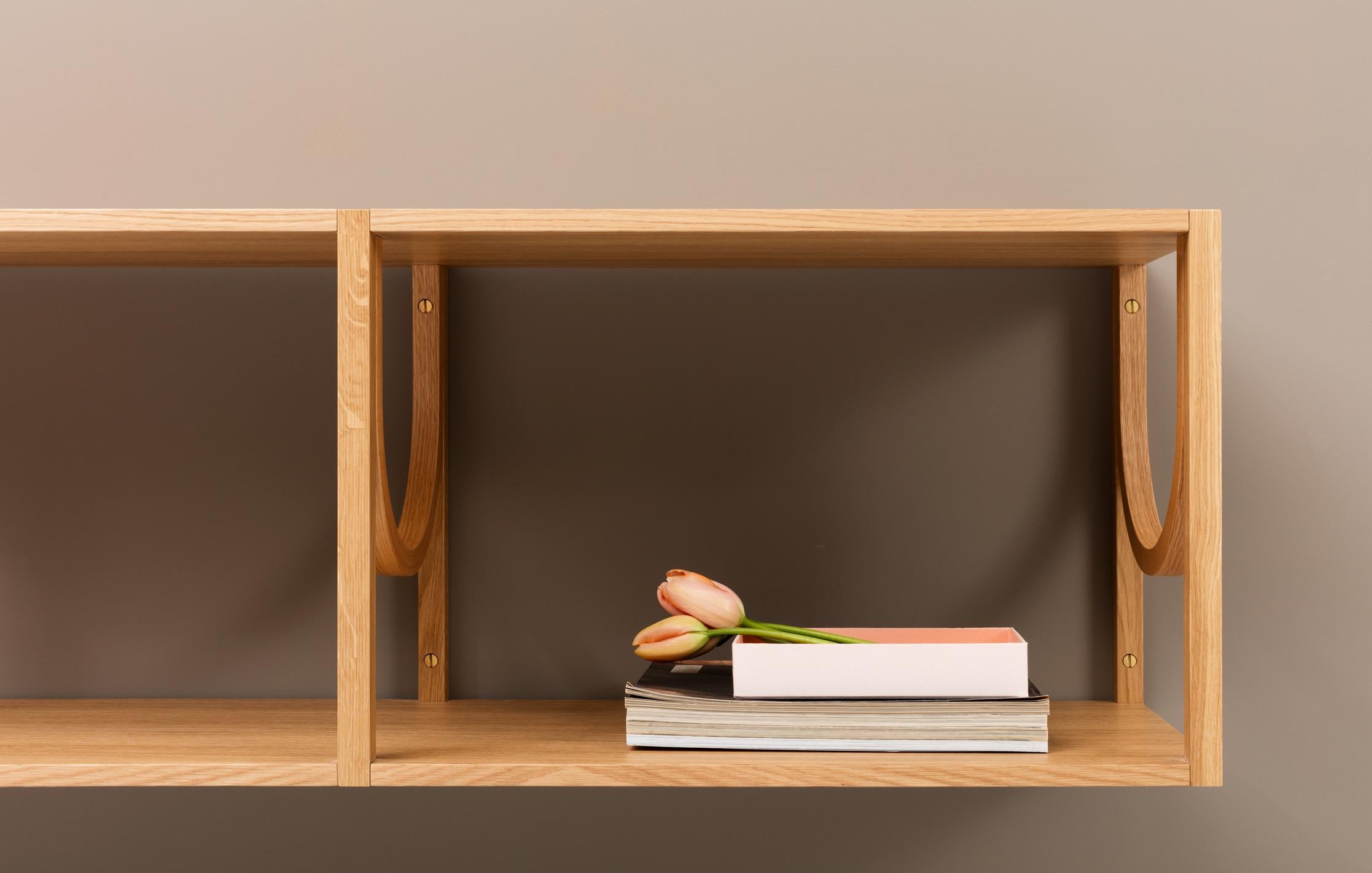 Arch Low Shelf by Fogia, Light Oak For Sale 6