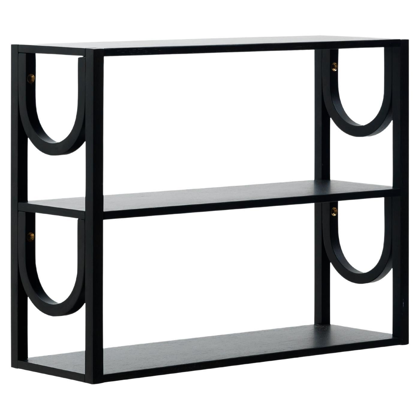 Arch Mini Shelf by Fogia, Black Oak For Sale
