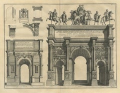 Arch of Titus and Arch of Severus in Elevation, Montfaucon, 1722