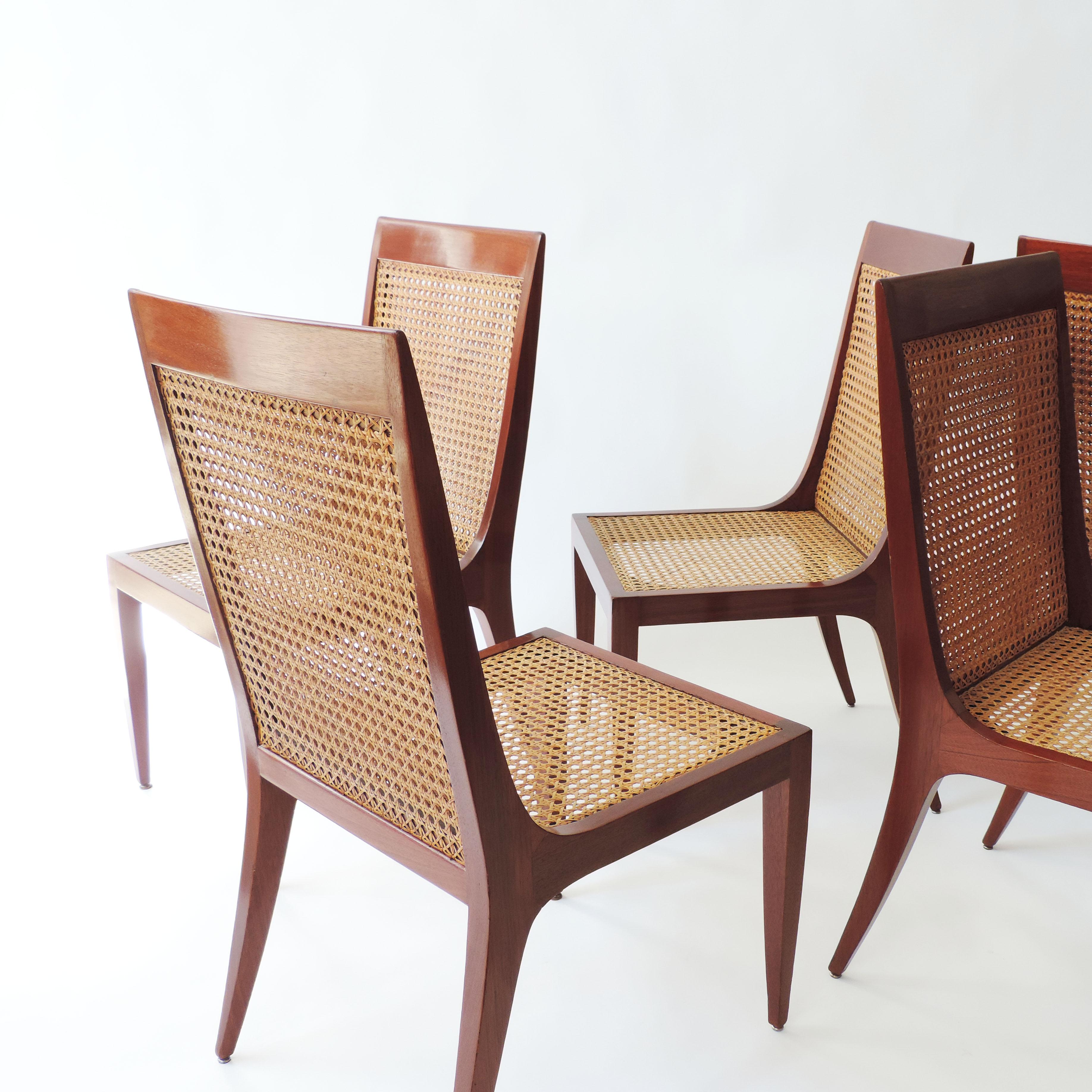 Arch. Paolo Buffa Set of Six Dining Chairs In Good Condition In Milan, IT