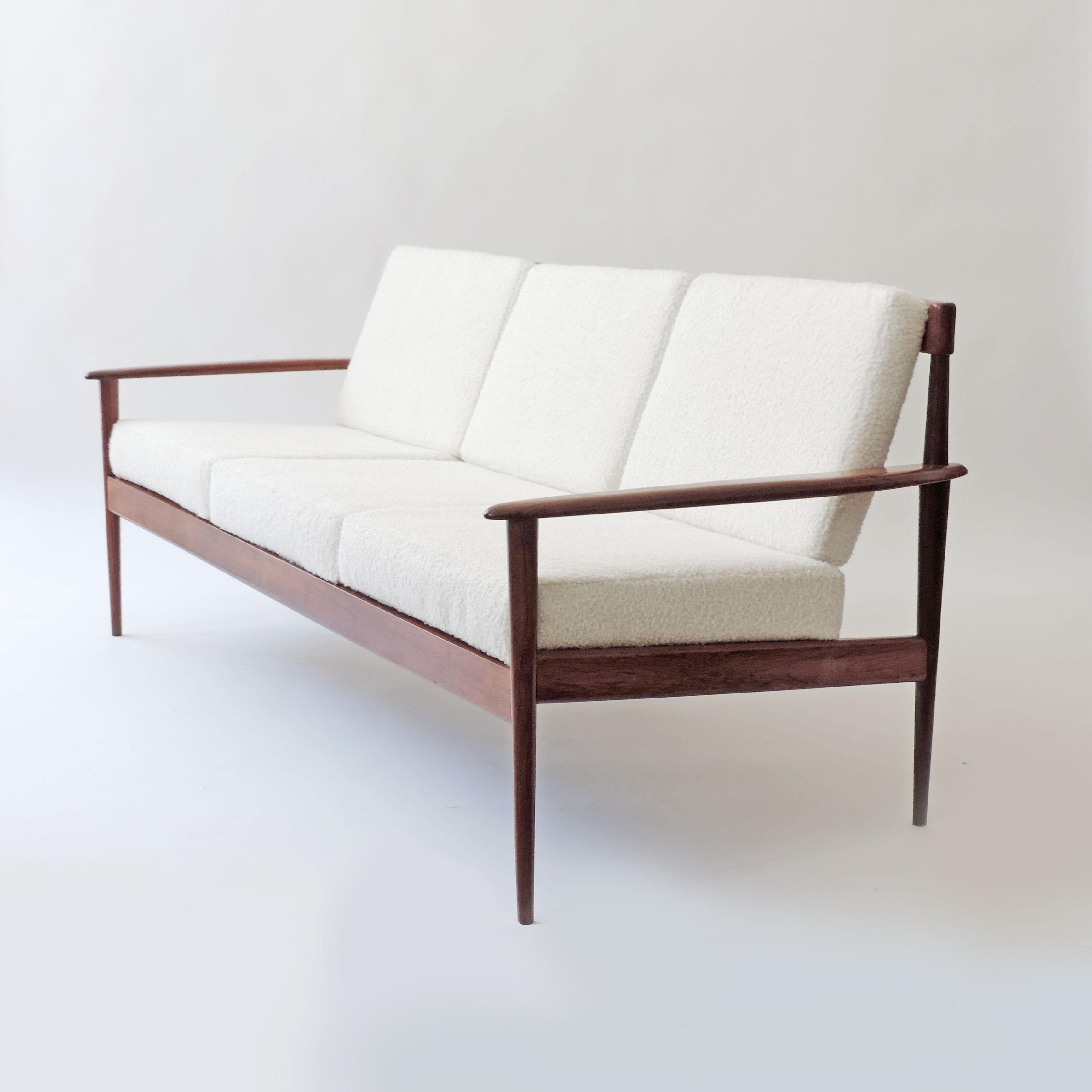 Upholstery Arch. Rino Levi Attributed Jacaranda Three-Seat Sofa
