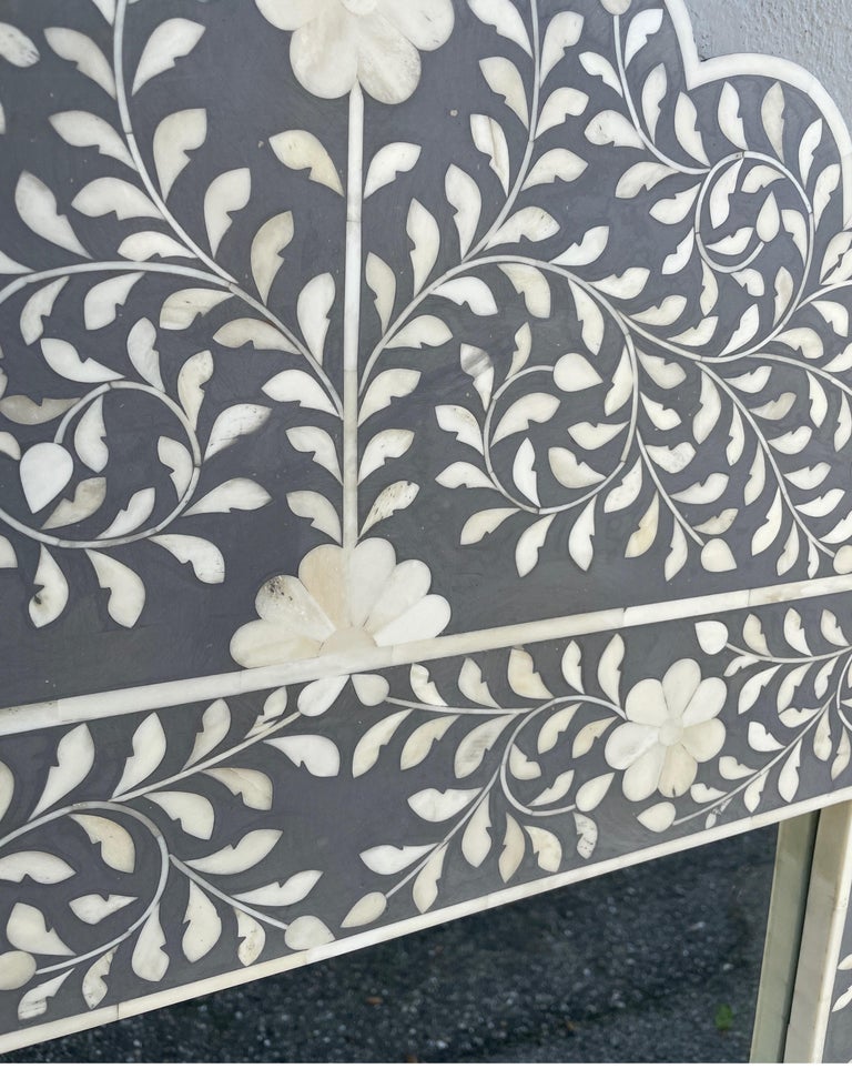 Arch Shaped Grey and White Bone Mirror at 1stDibs