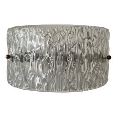 Arch Shaped Textured Glass Single Sconce, 1950s, Germany