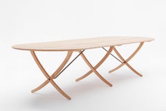 Arch table large, brushed durmast dining table